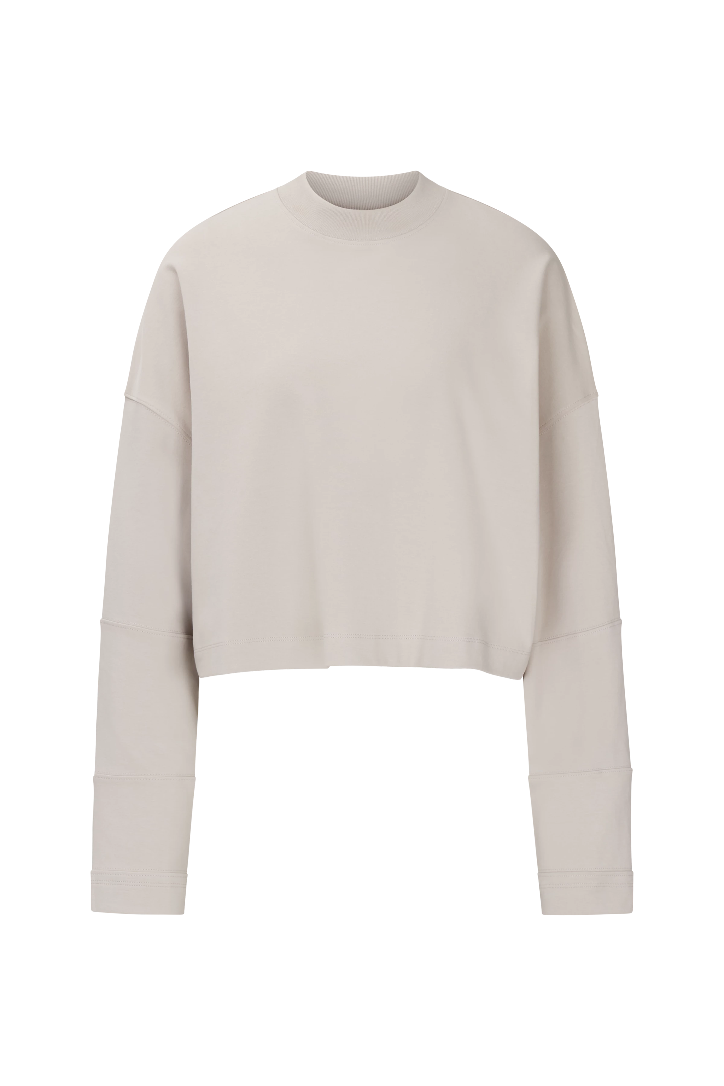 HELIOSE - Oversized Sweatshirt in softer Bio Baumwolle - Damen - beige - Freisteller Frontansicht