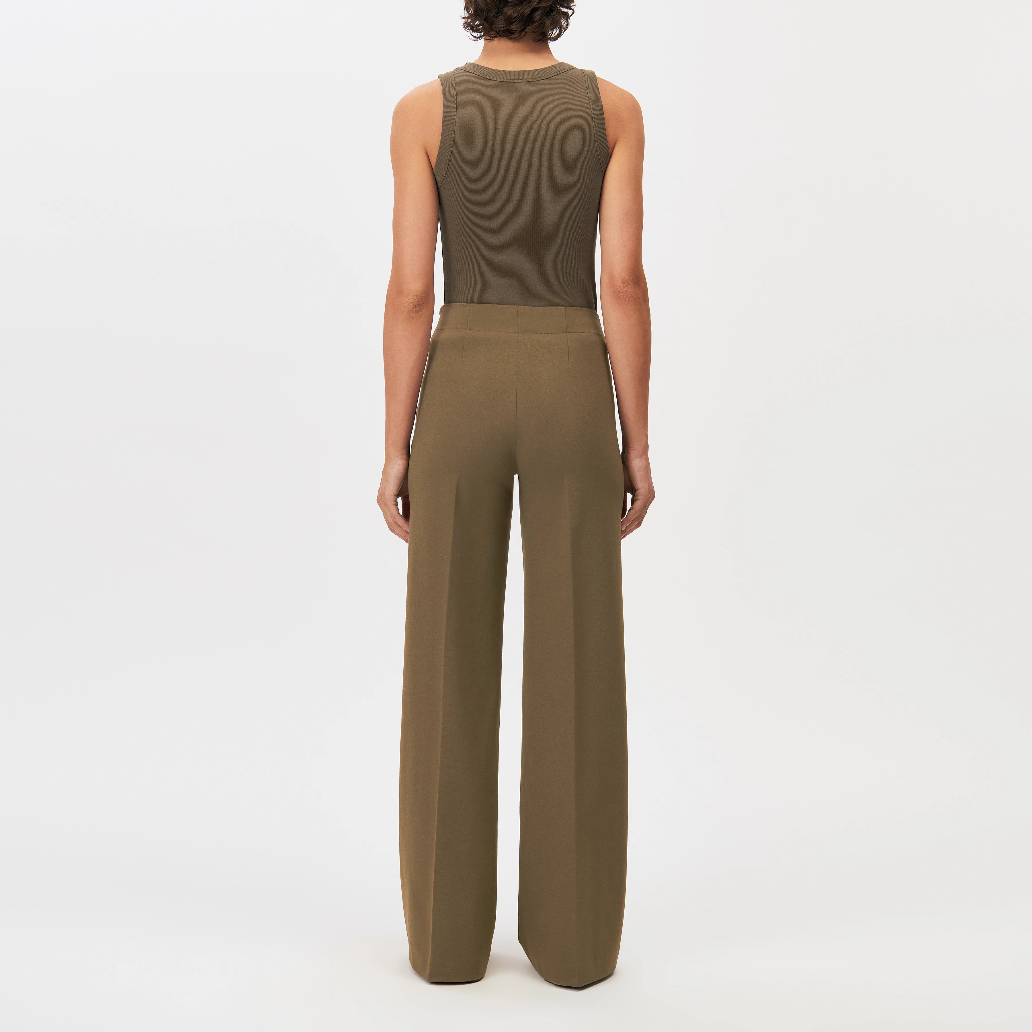 BEFORE - Pantalon Marlene en viscose mélangée - women - vert - Rückansicht