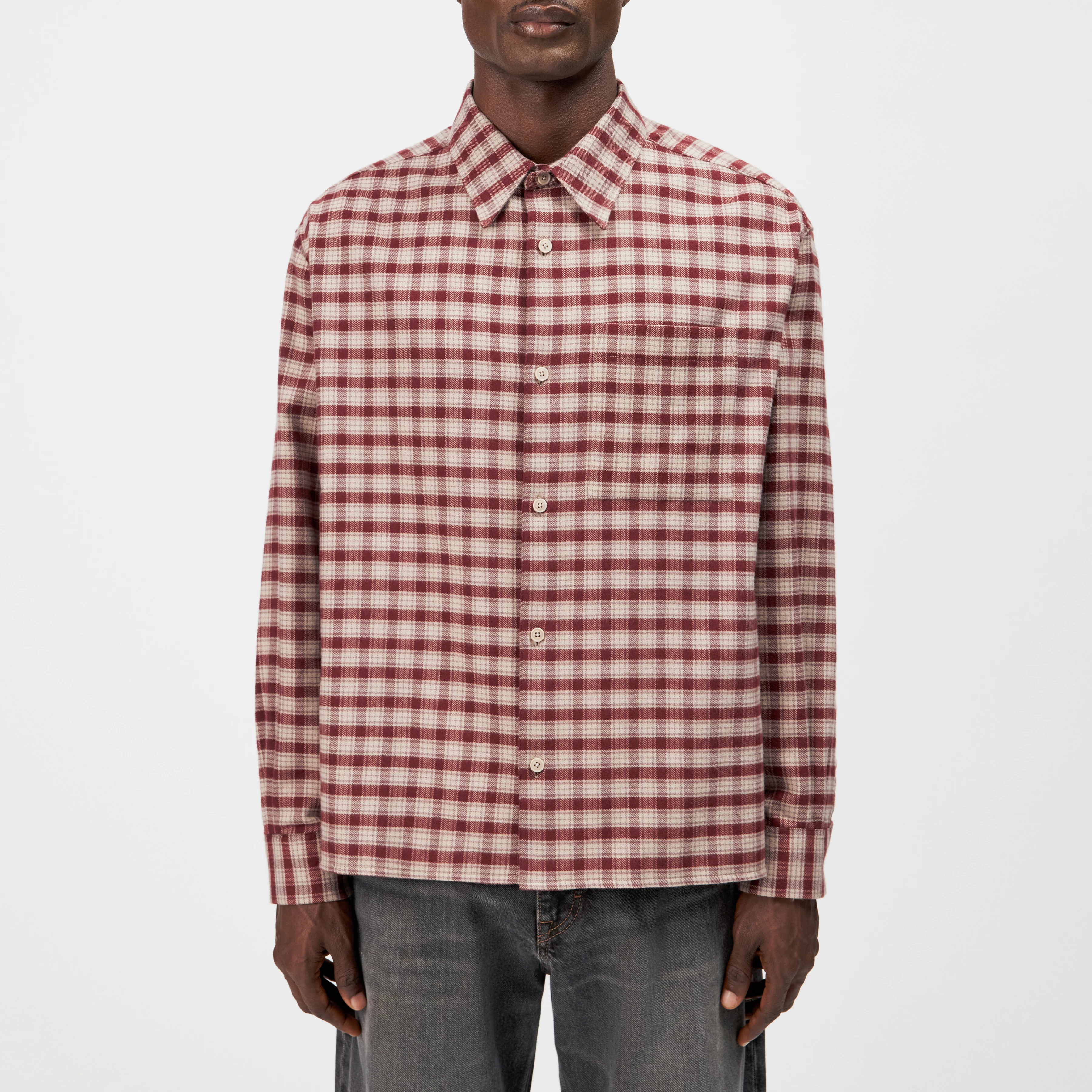 BAUNT - Regular Fit Cotton-blend Shirt - men - red - Frontansicht