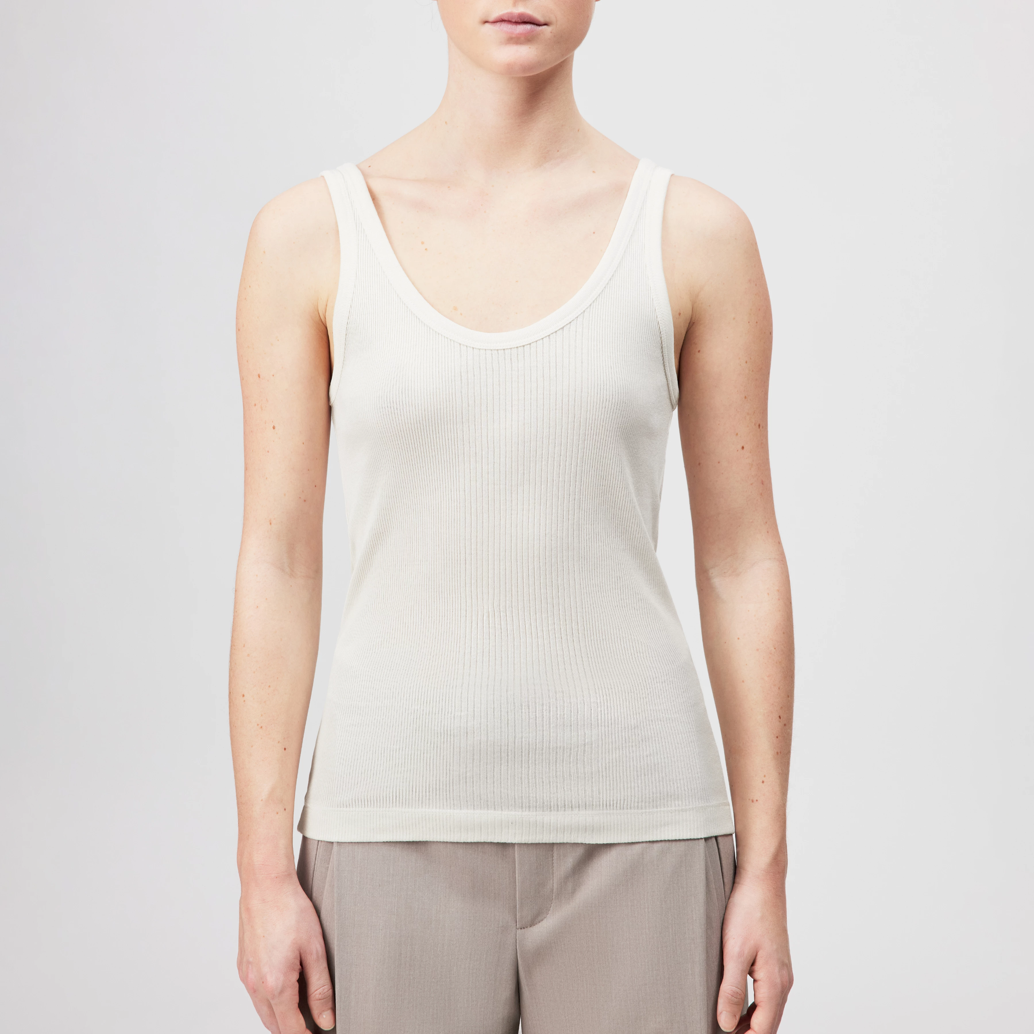 SORNIN - Pima cotton top - women - off white - Frontansicht