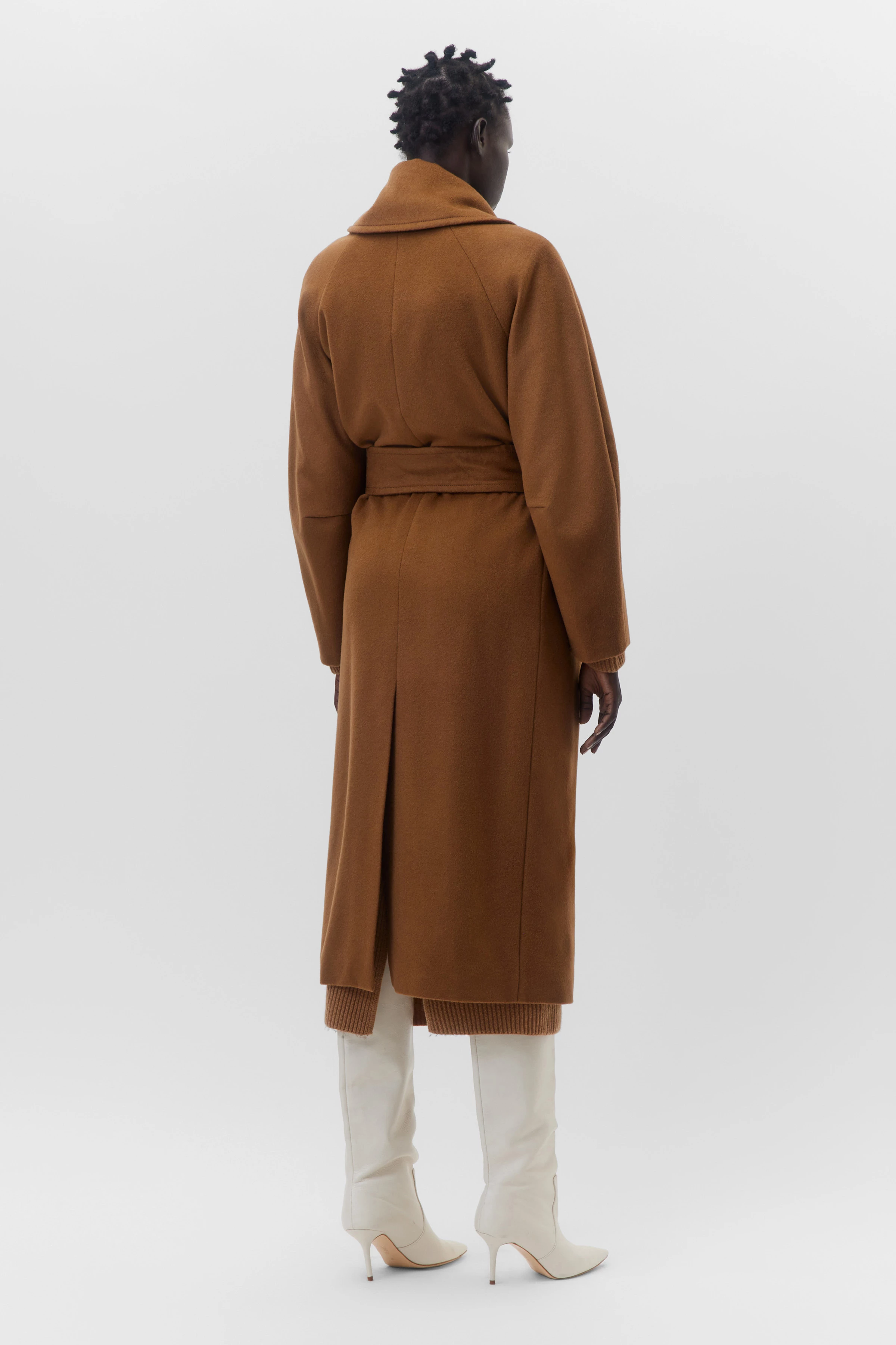 ALPERTON_2 - Mantel in Kaschmir-Mischung - Damen - braun - Rückansicht