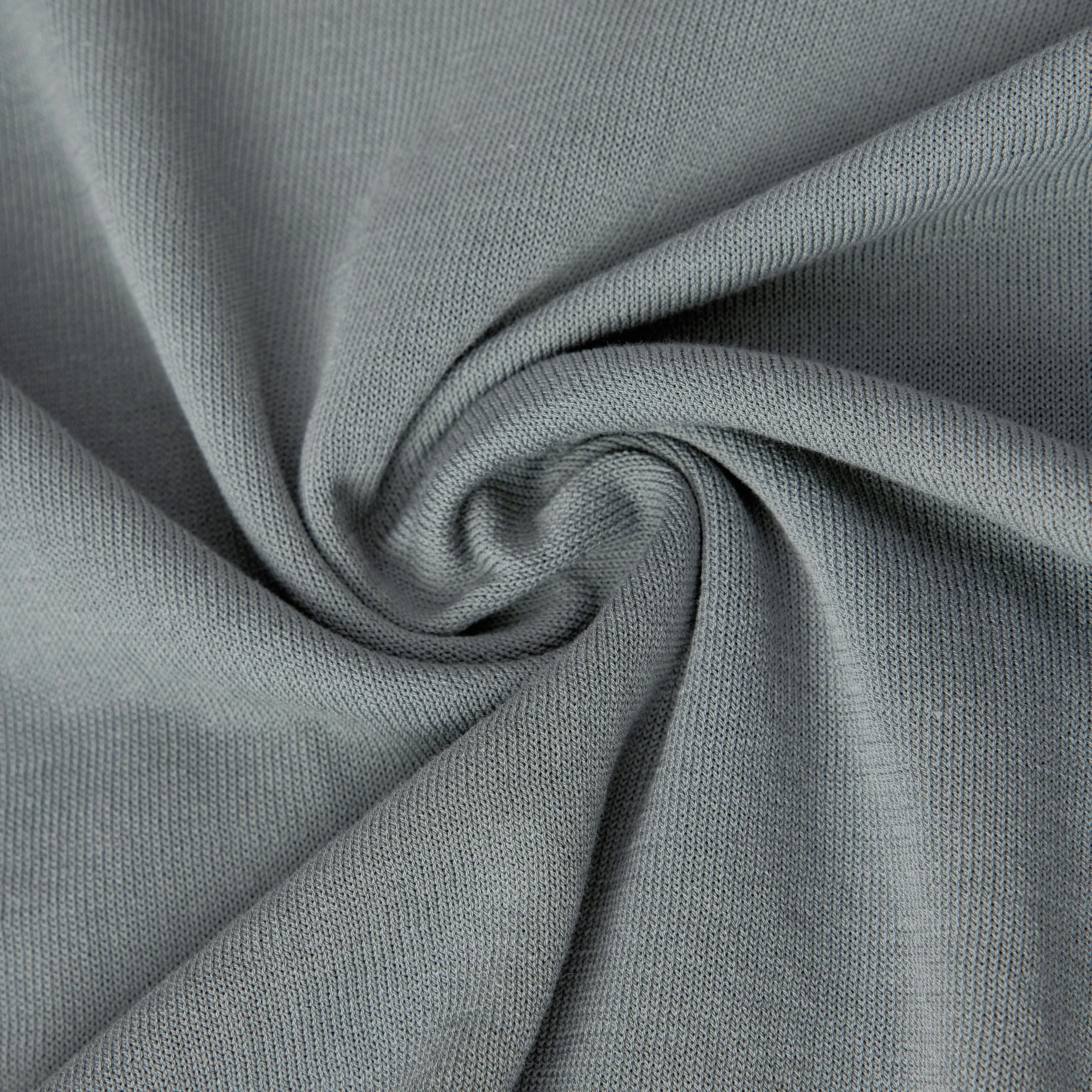 DILARY - Casual gebreid T-shirt in crêpe katoen - dames - groen - Materialbild (B2C)