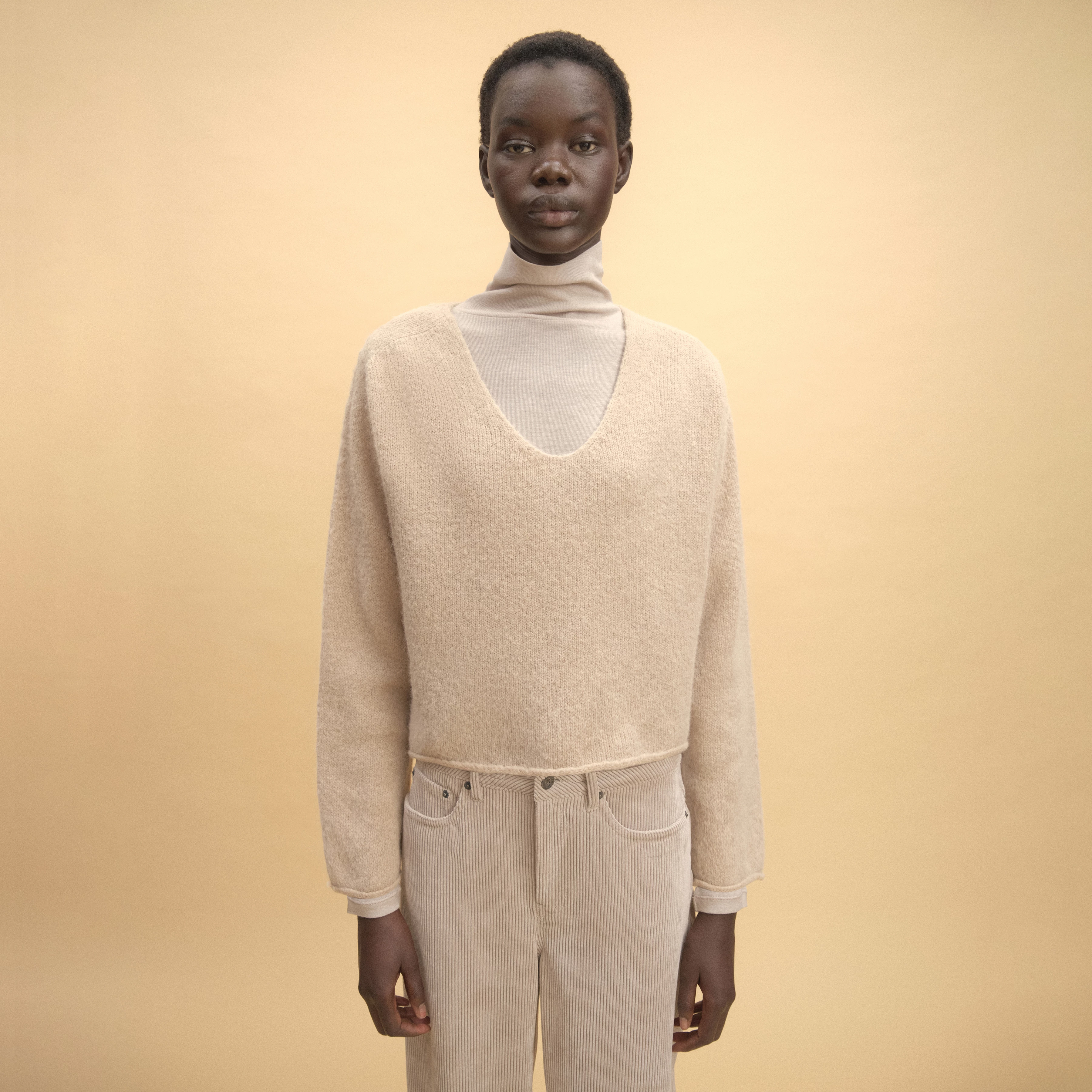 SOMAIJA - Oversized sweater in luxurious alpaca blend - women - beige
