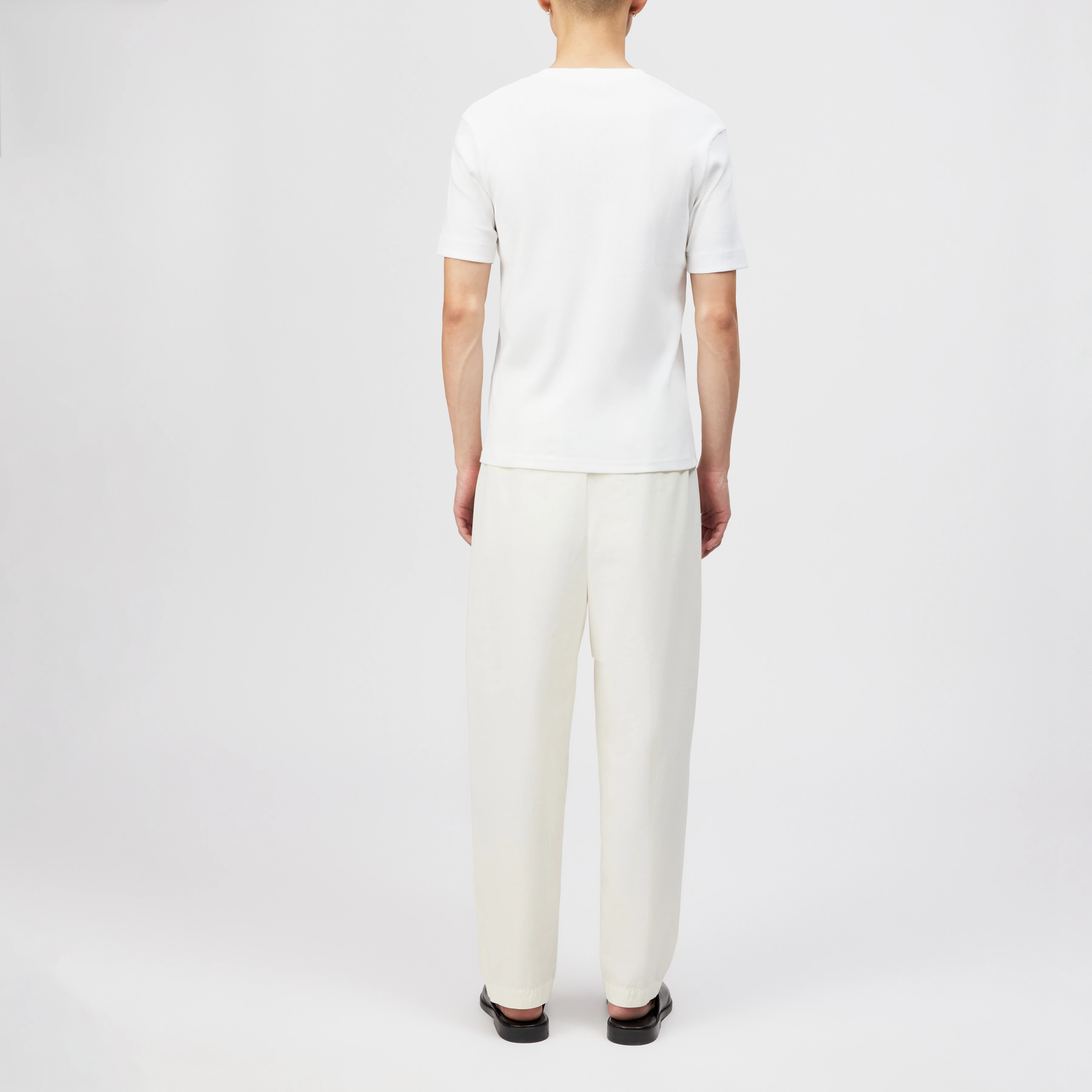 ENIL - Men's slim-fit cotton jersey T-shirt. - men - white - Rückansicht