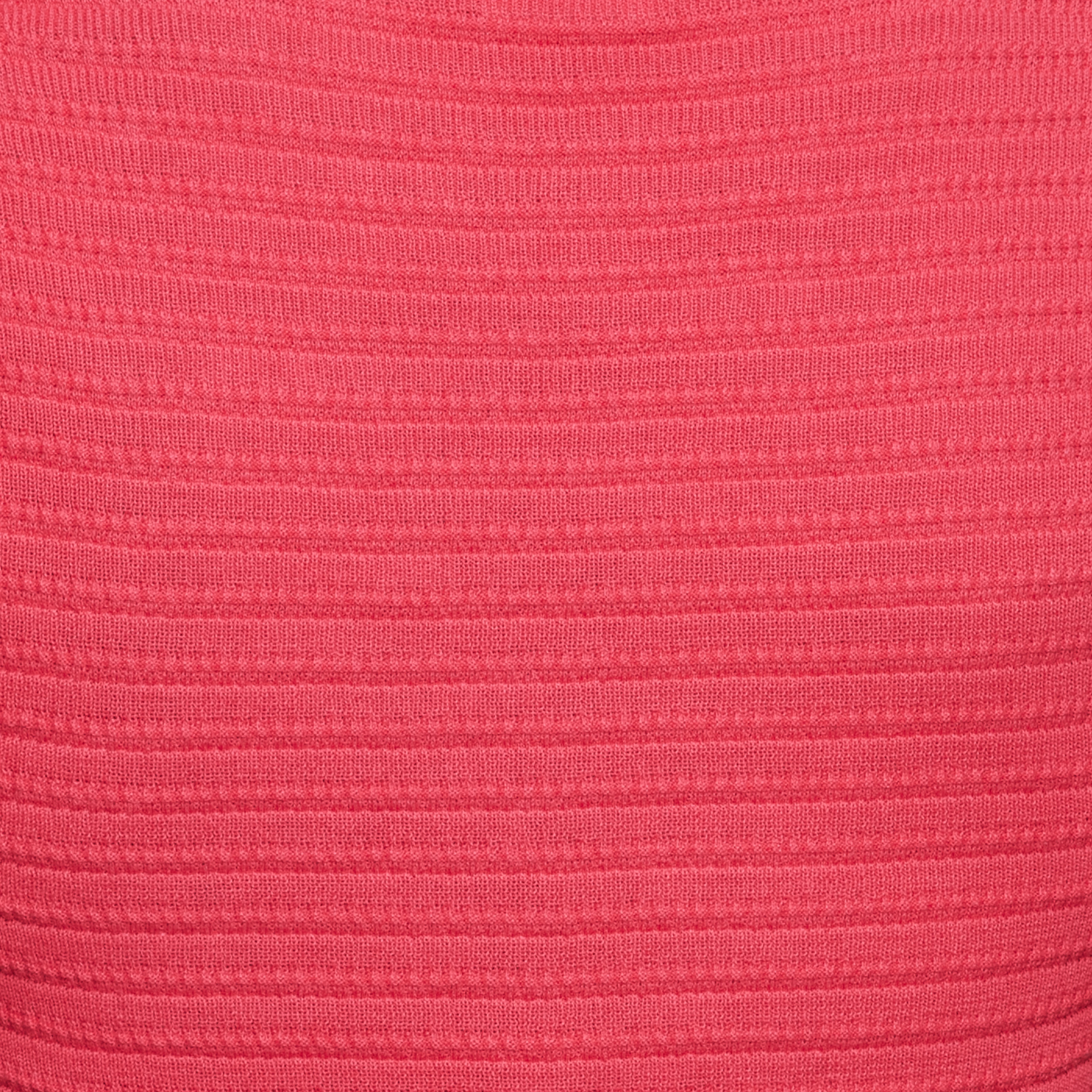 MOGLINI - Knitted T-shirt in mercerised cotton - women - red - Materialbild (B2C)