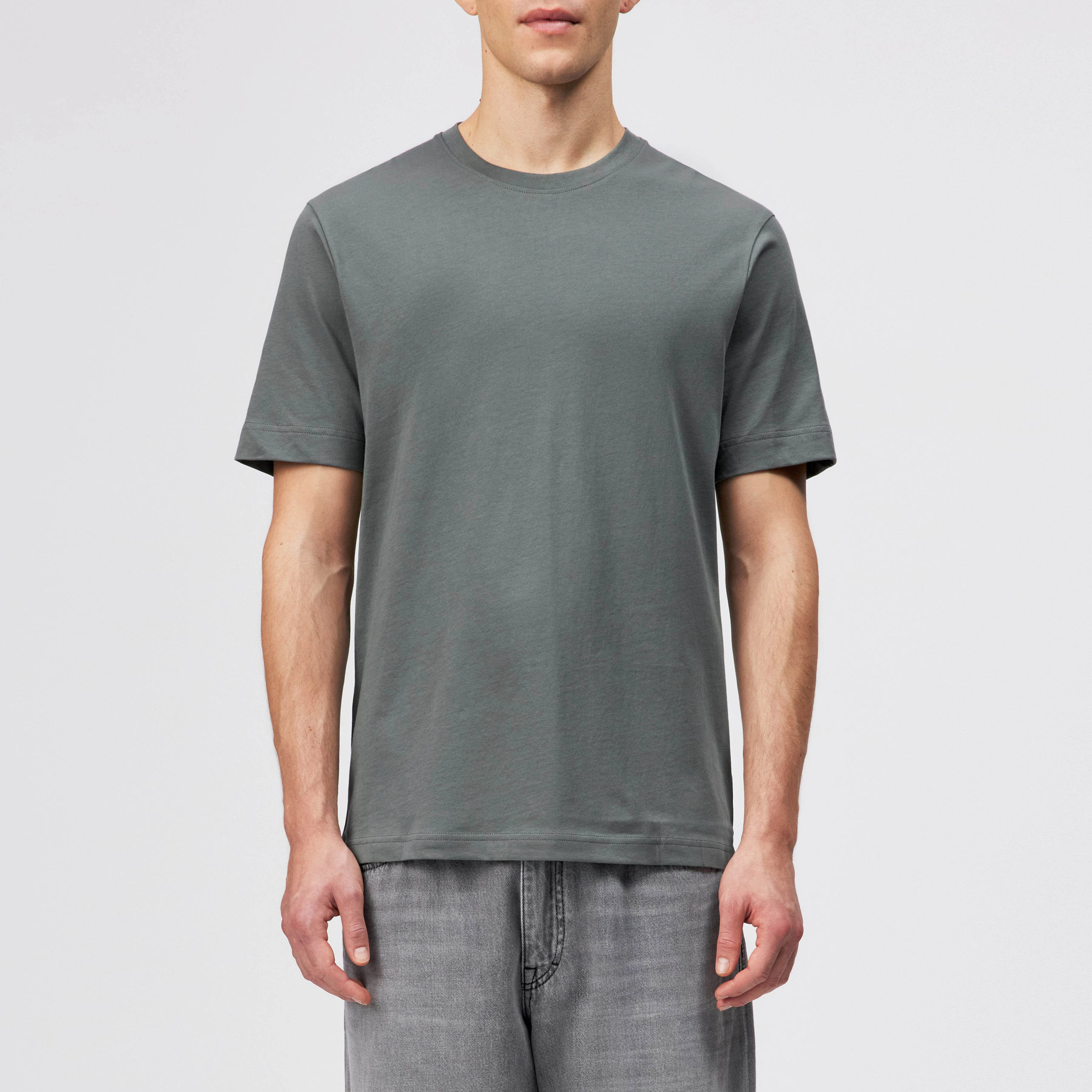 RAPHAEL - T-Shirt in reiner Baumwolle - Herren - grün - Frontansicht