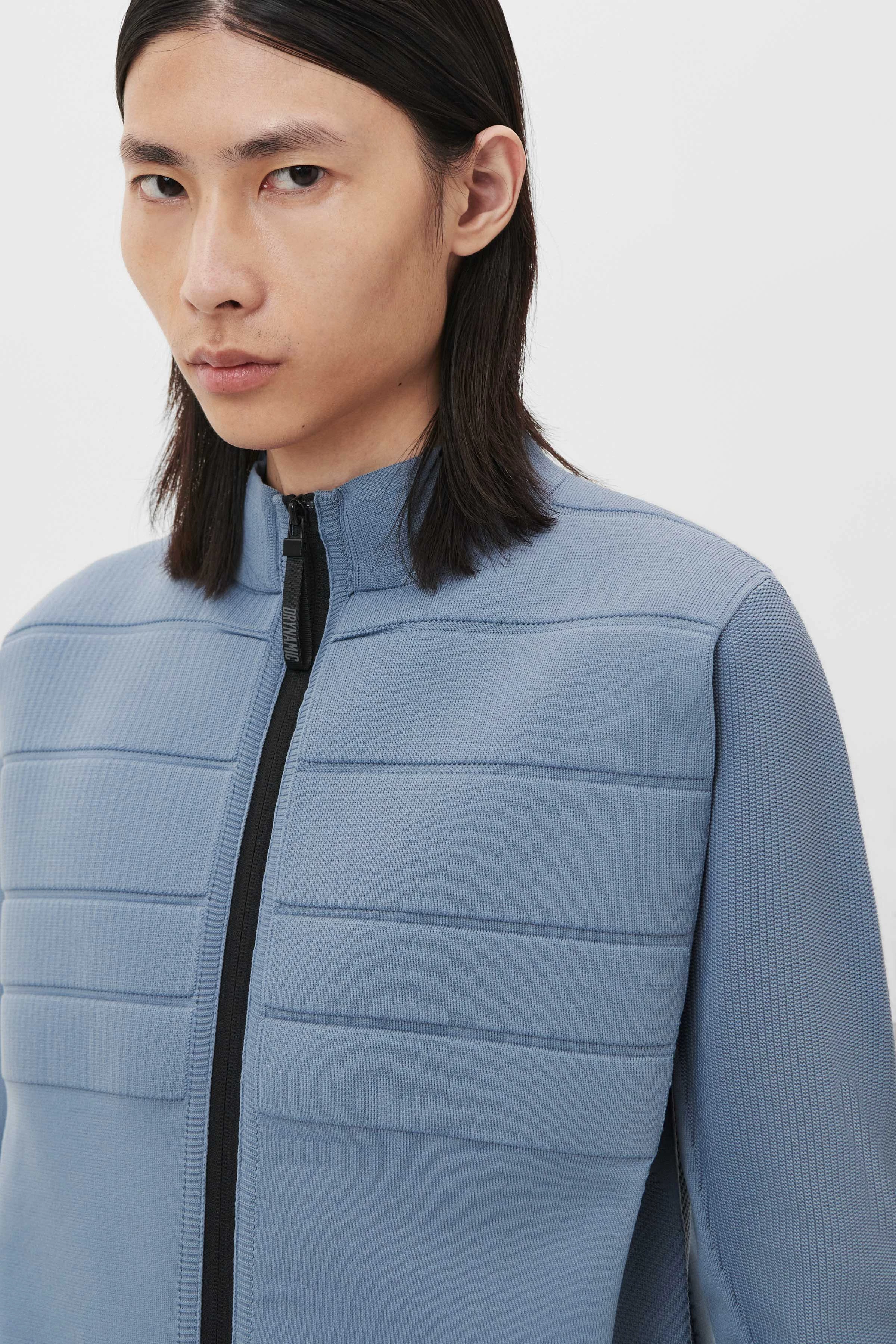 BRAXTEN - veste zippée sportive en tissu léger - men - bleu - Seitenansicht