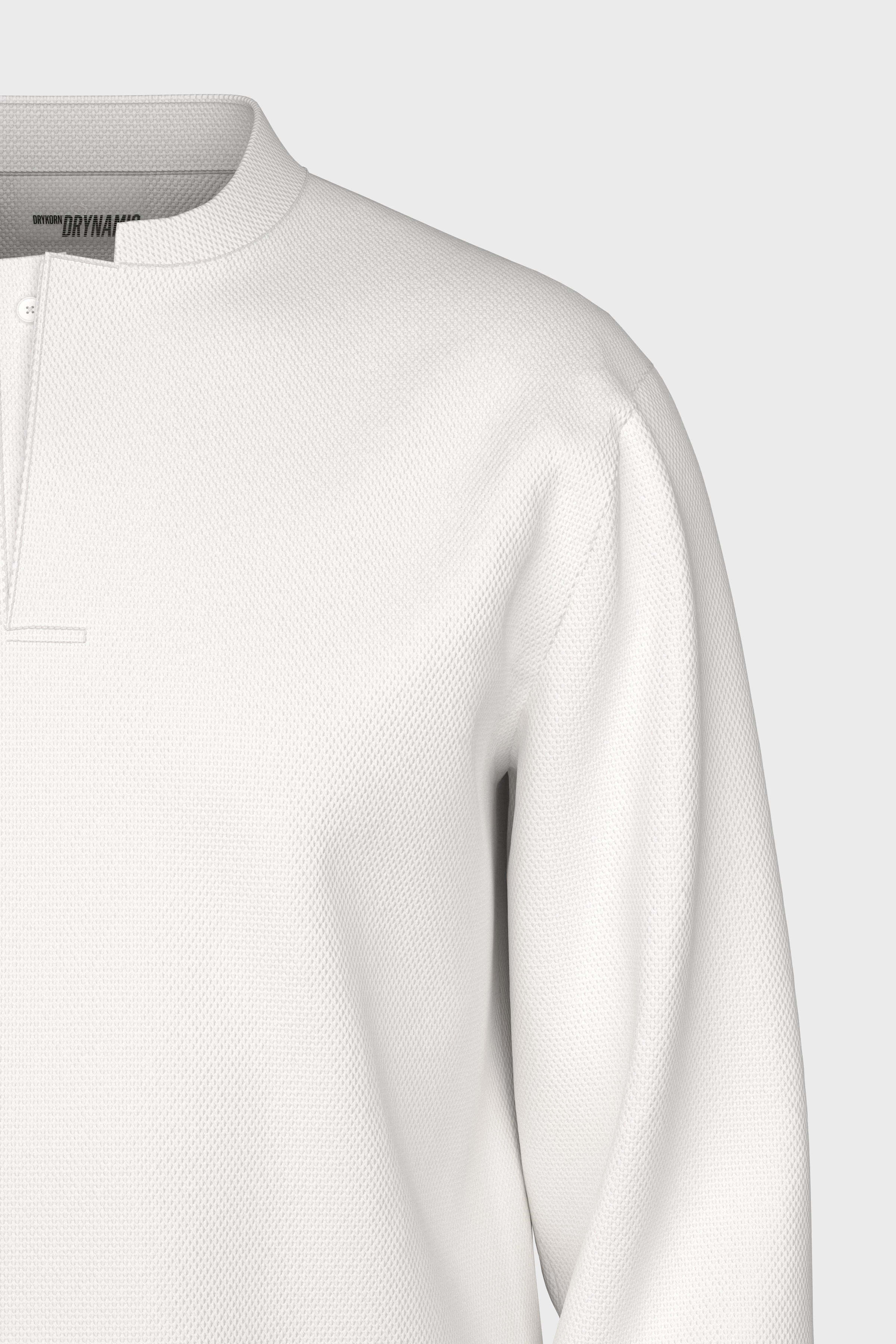 KENO - Longsleeve aus Baumwoll-Mix - Herren - off white - Freisteller Detailansicht