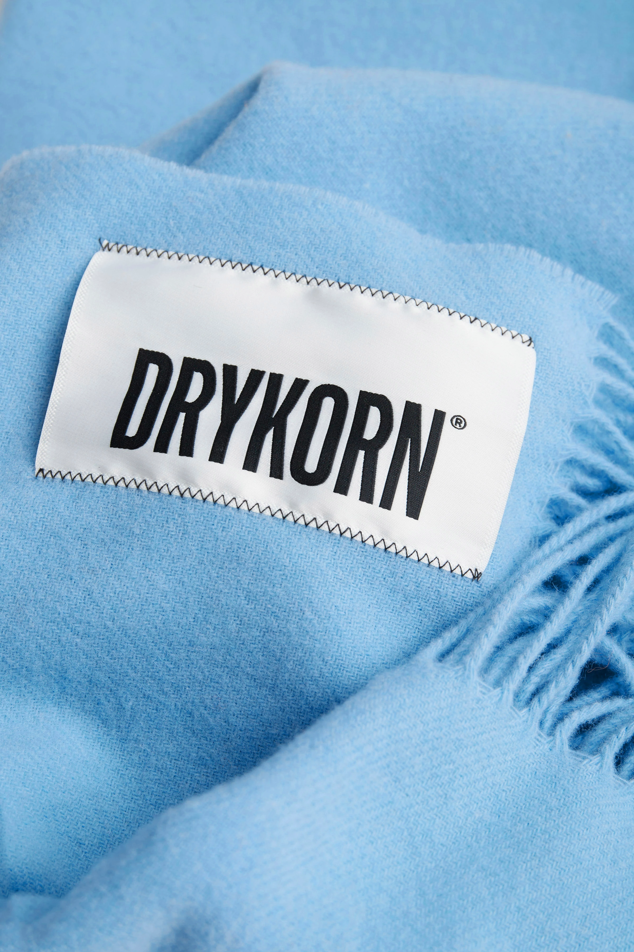 GAZE - Schal aus reiner Wolle - Unisex - blau - Freisteller Detailansicht