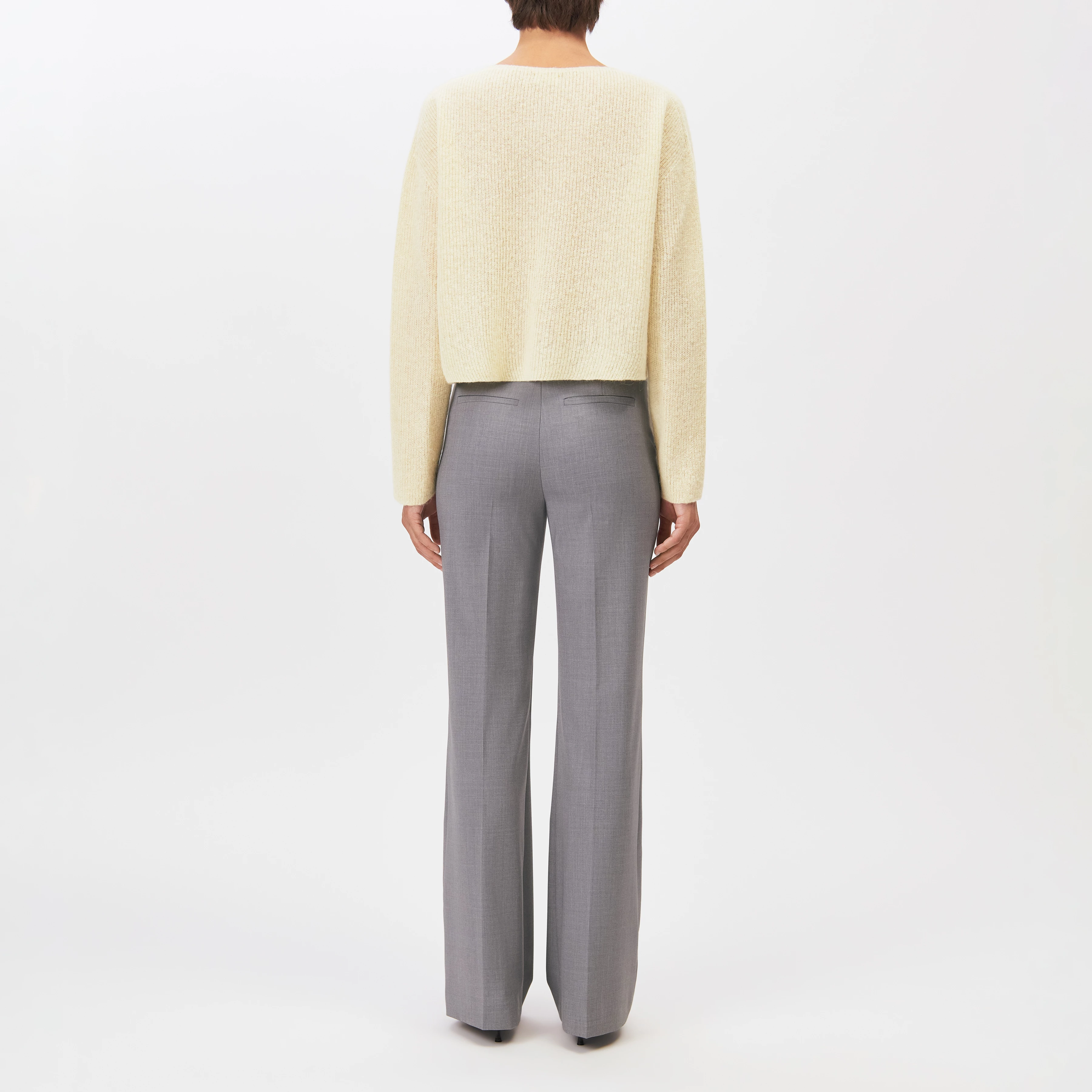 IMENY - Short Suri Alpaca blend jumper - women - yellow - Rückansicht