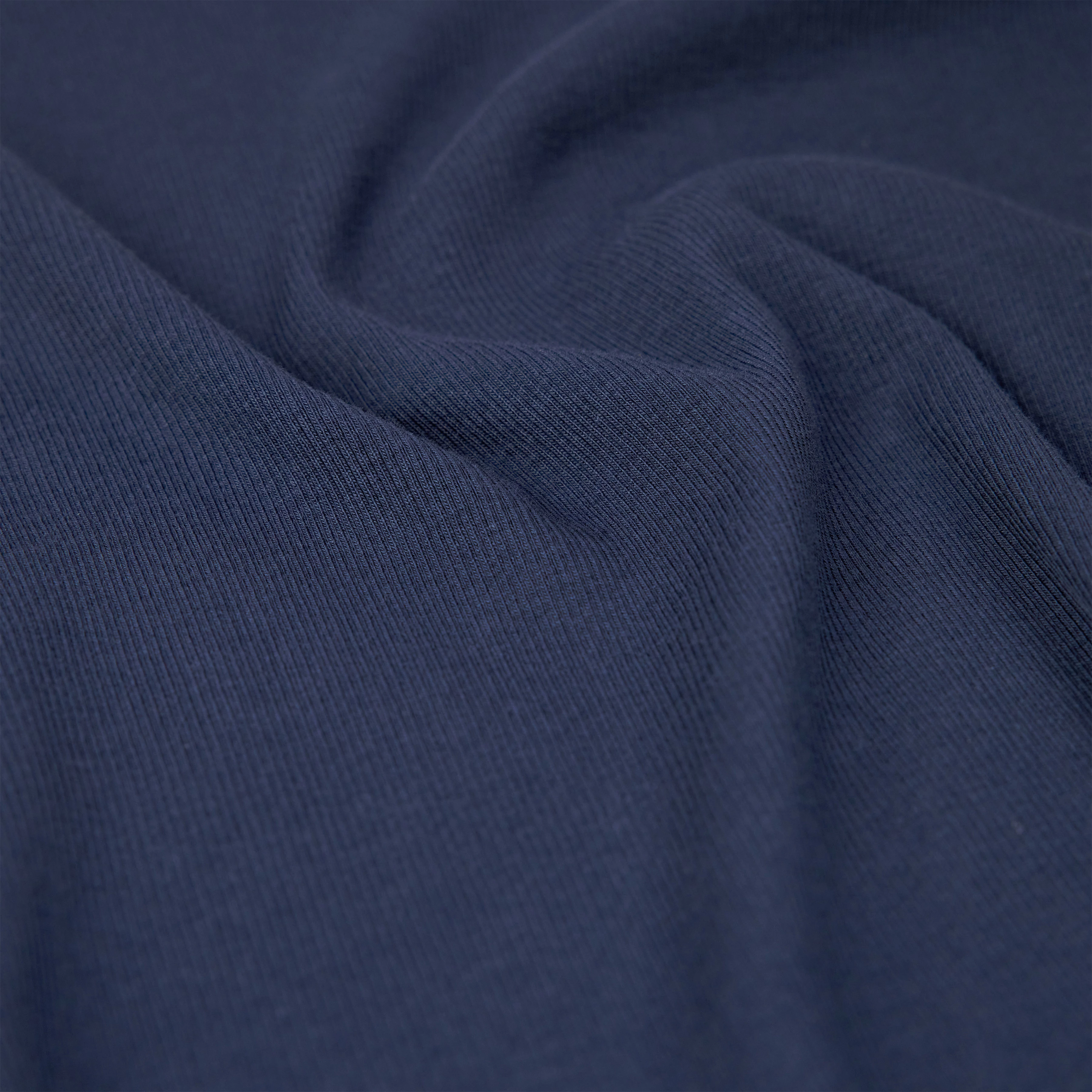 SELAY - Haut étroit en coton côtelé - women - bleu - Materialbild (B2C)