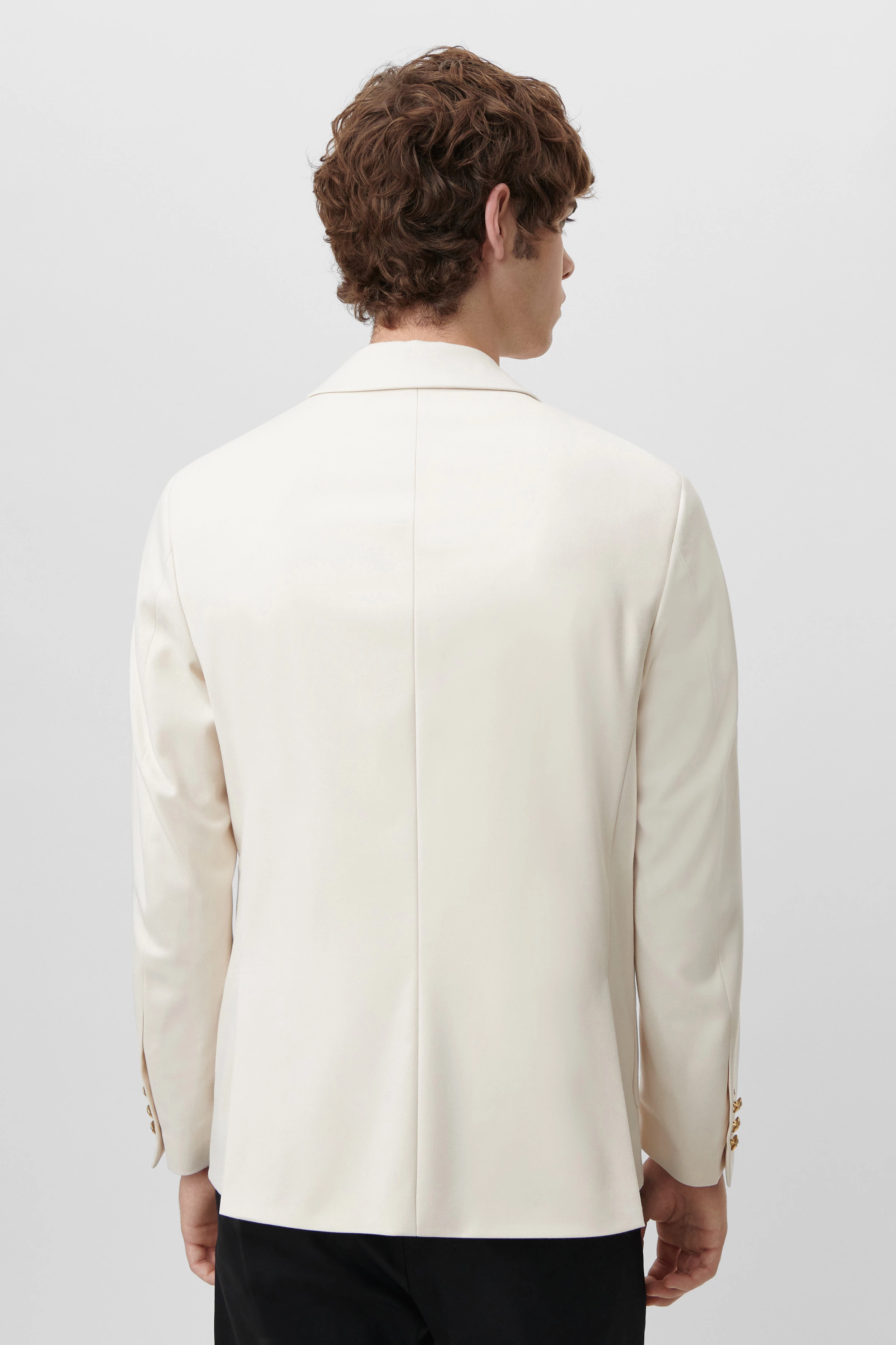 EKBY - Flanell Doppelreiher - Herren - off white - Rückansicht