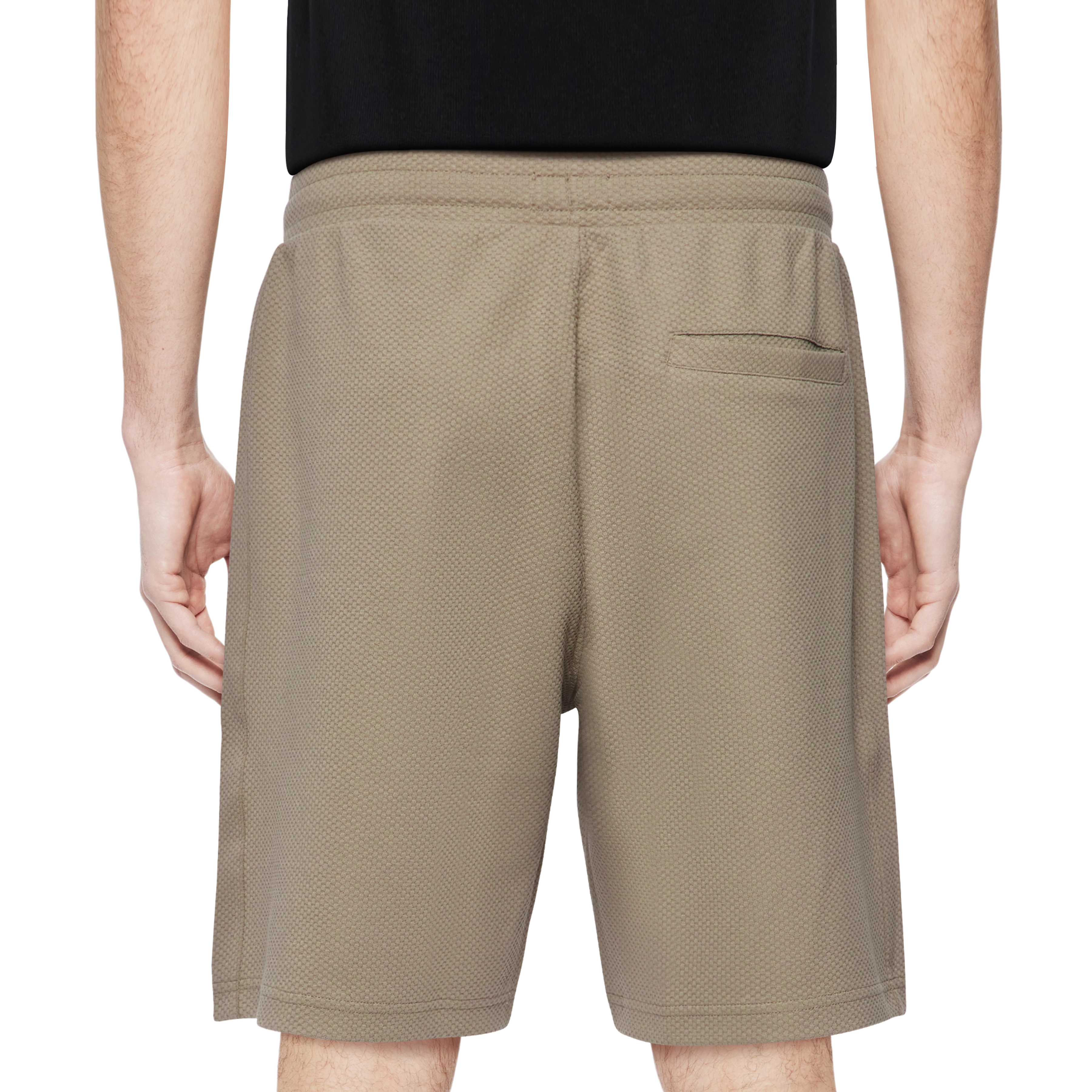 BRIKKO - Casual korte broek in katoenmix - heren - bruin - Detailansicht am Model