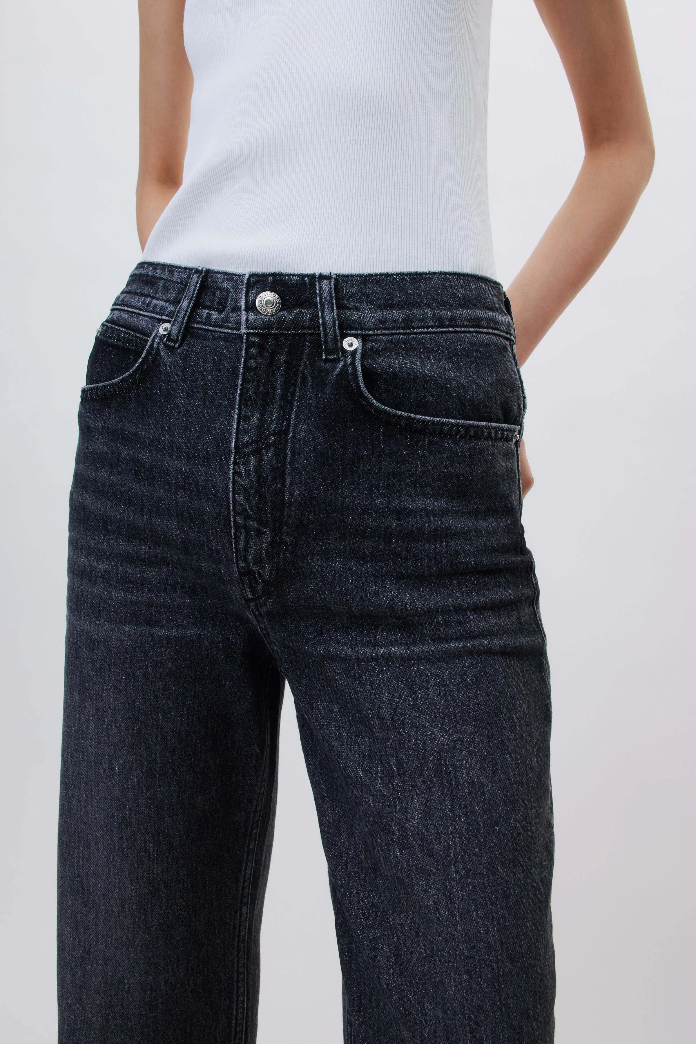 MOM_1 - Mom Jeans in Stretch-Denim - Damen - schwarz - Seitenansicht