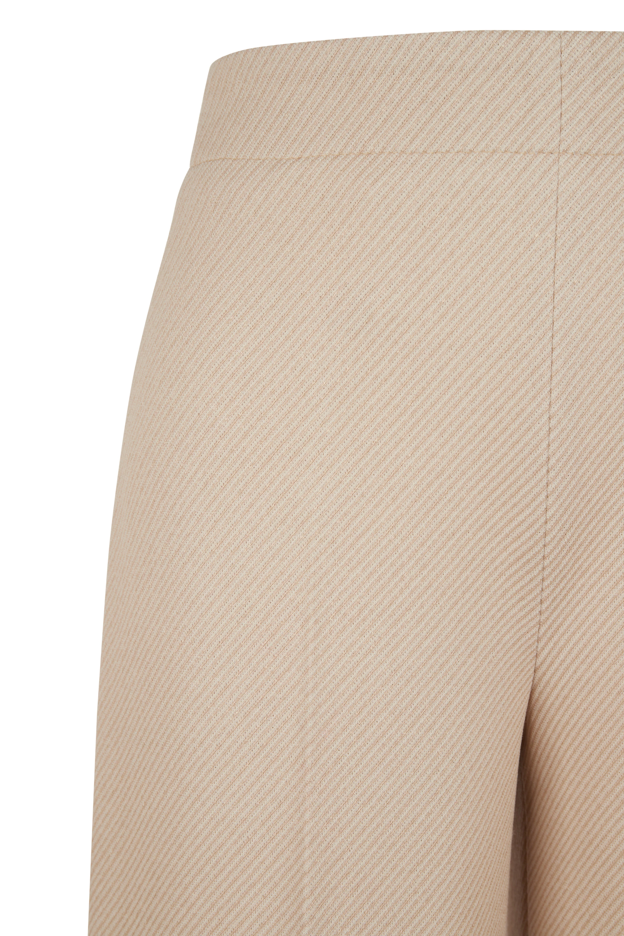 BEFORE - Marlenehose mit angeschnittenem Bund - Damen - beige - Freisteller Detailansicht