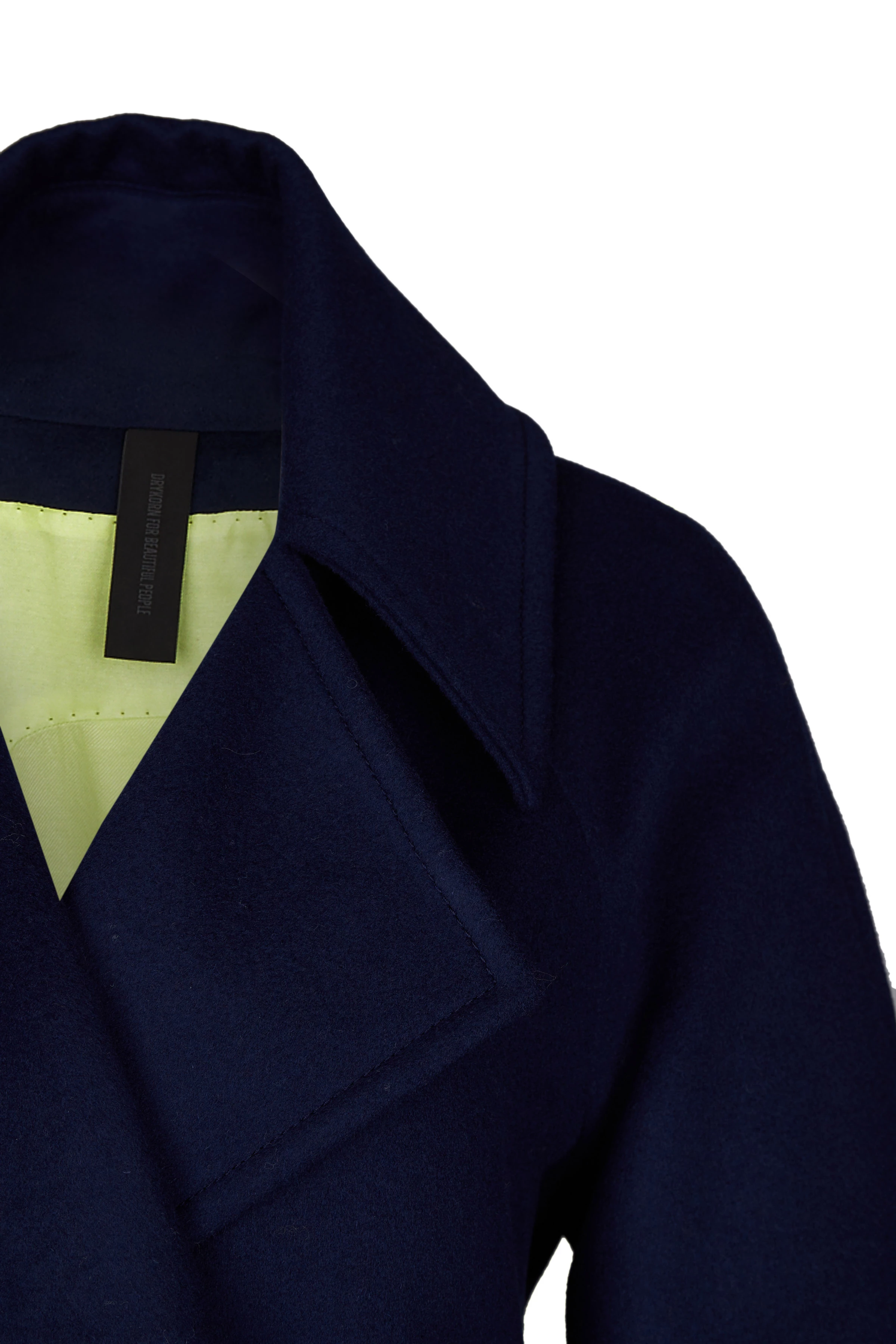 ALPERTON_2 - Mantel in Kaschmir-Mischung - Damen - blau - Freisteller Detailansicht