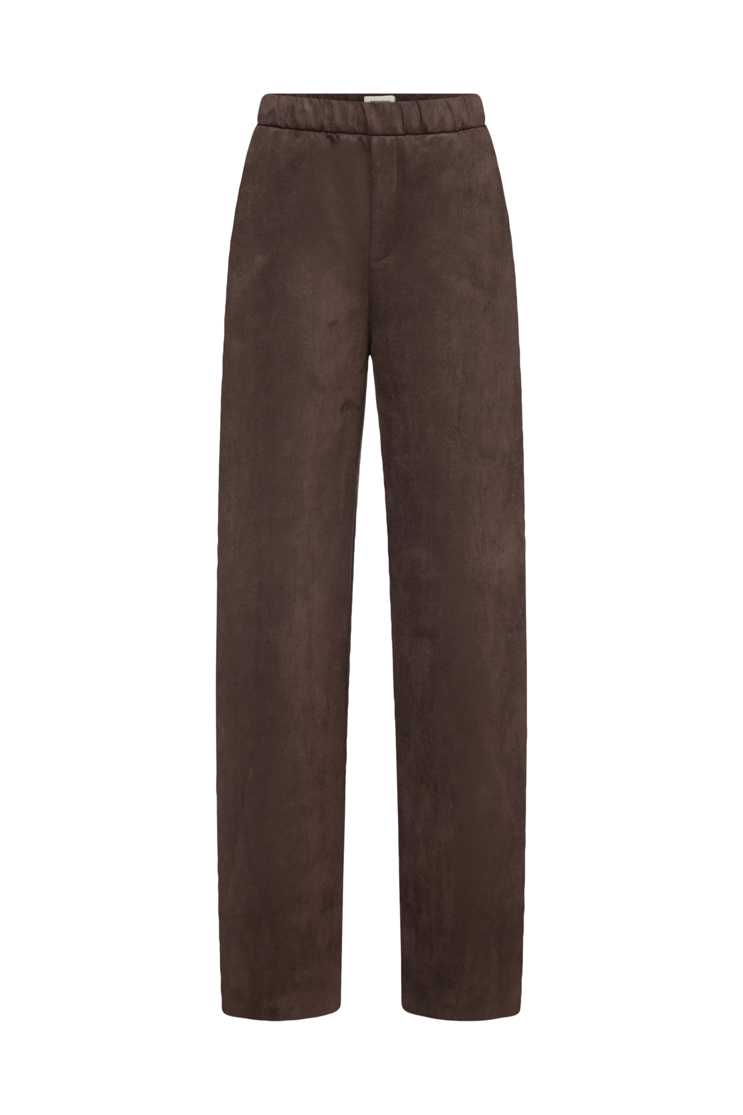 CONSIDER - Schlupfhose mit Barrel-Leg in Veloursleder-Optik - Damen - braun - Freisteller Frontansicht