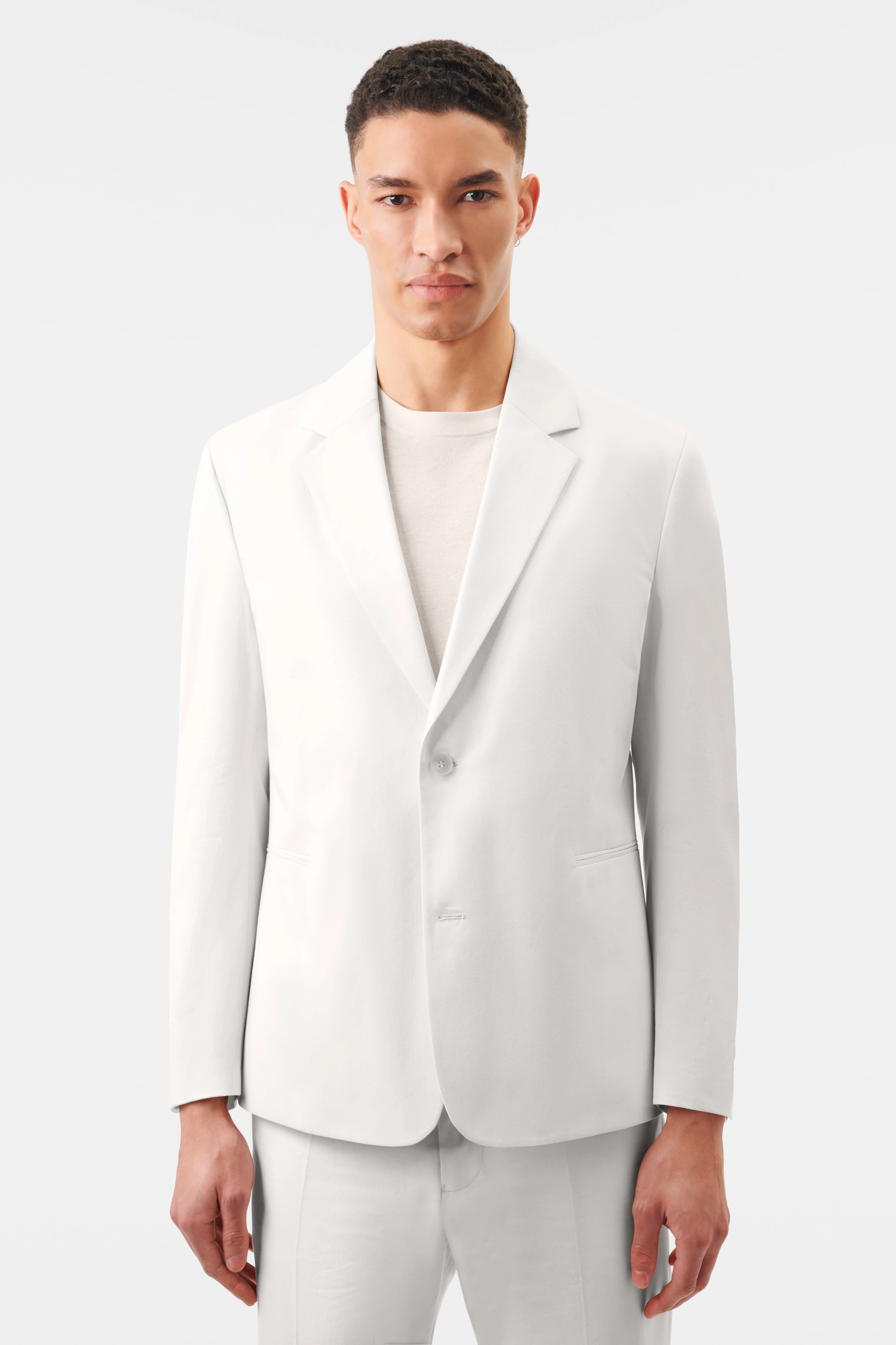 KEBY - regular fit jacket in pure cotton - men - beige - Frontansicht