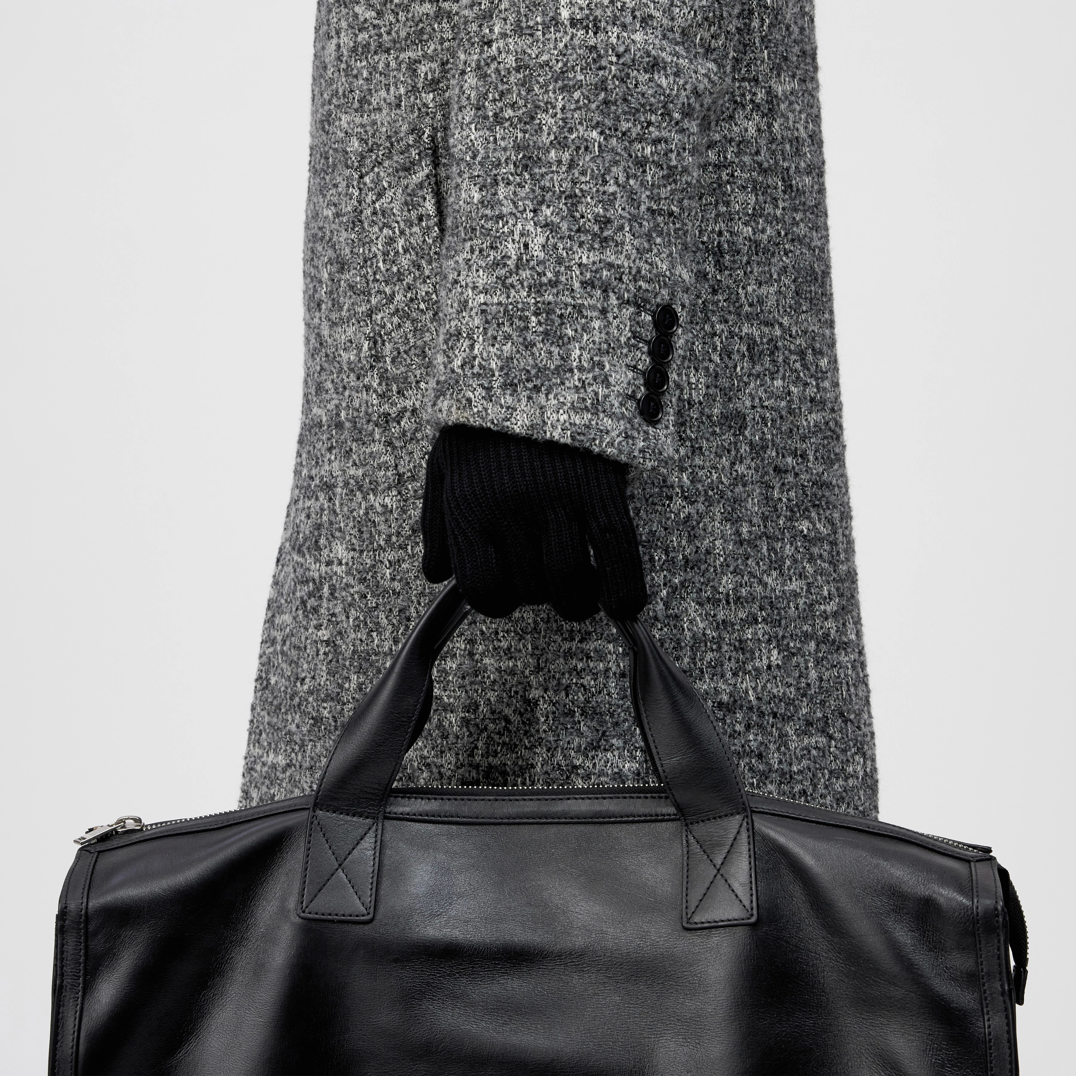 GLIVONO - Handschuhe in 100% Merinowolle - Unisex - schwarz - Rückansicht