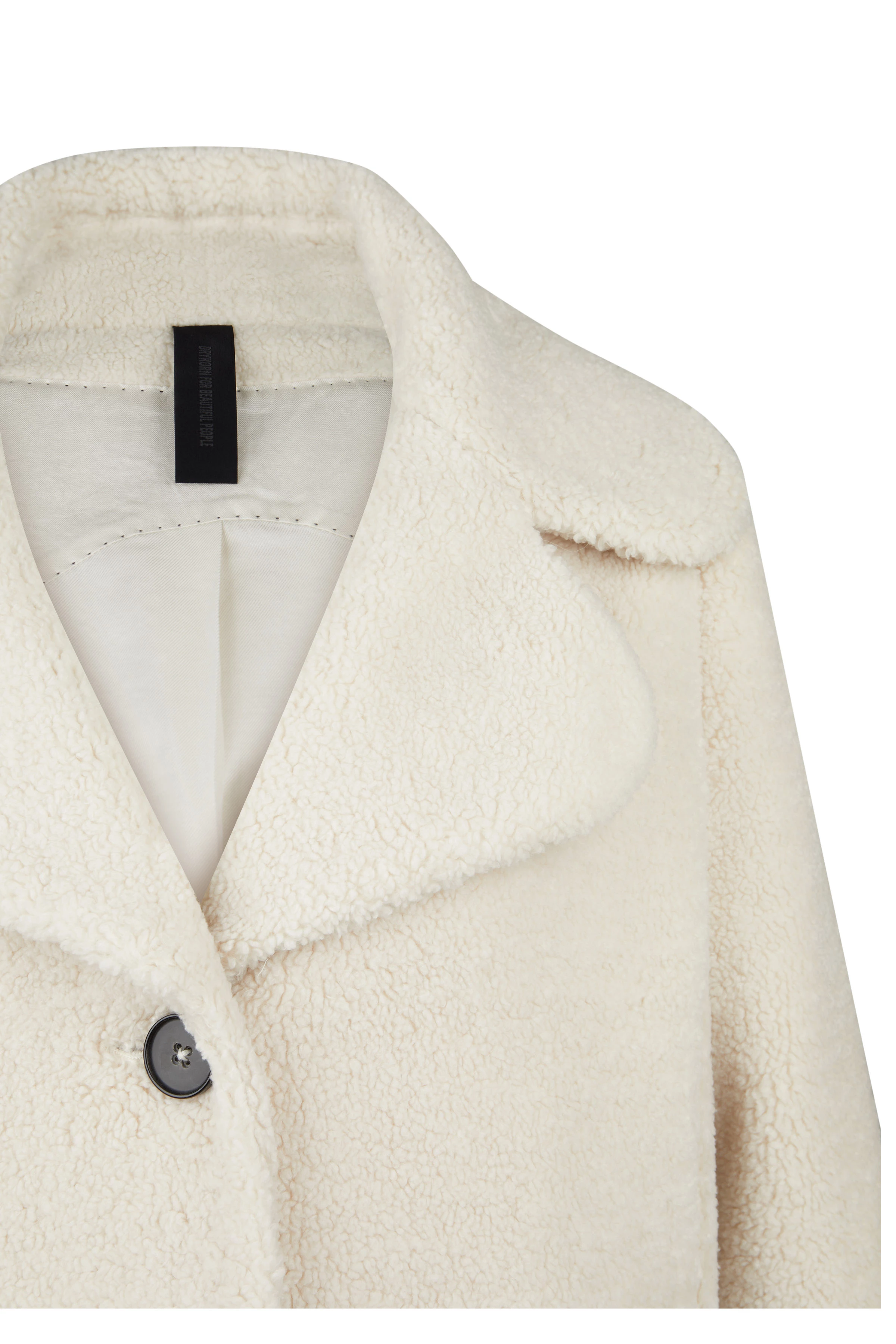 FLEGO - Teddy Blazermantel - Damen - beige - Freisteller Detailansicht