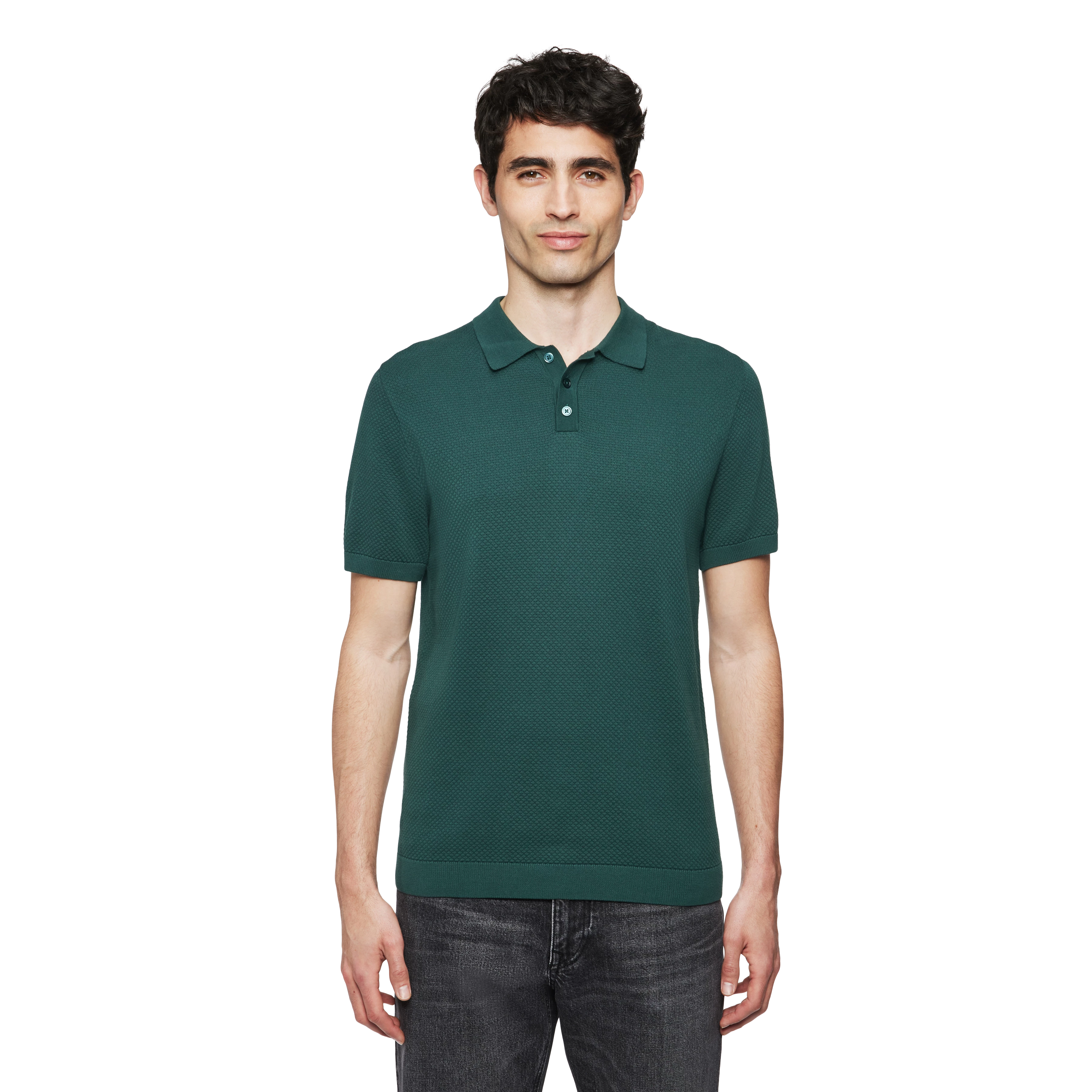 TRITON - Polo-Shirt in Baumwolle - Herren - grün - Frontansicht