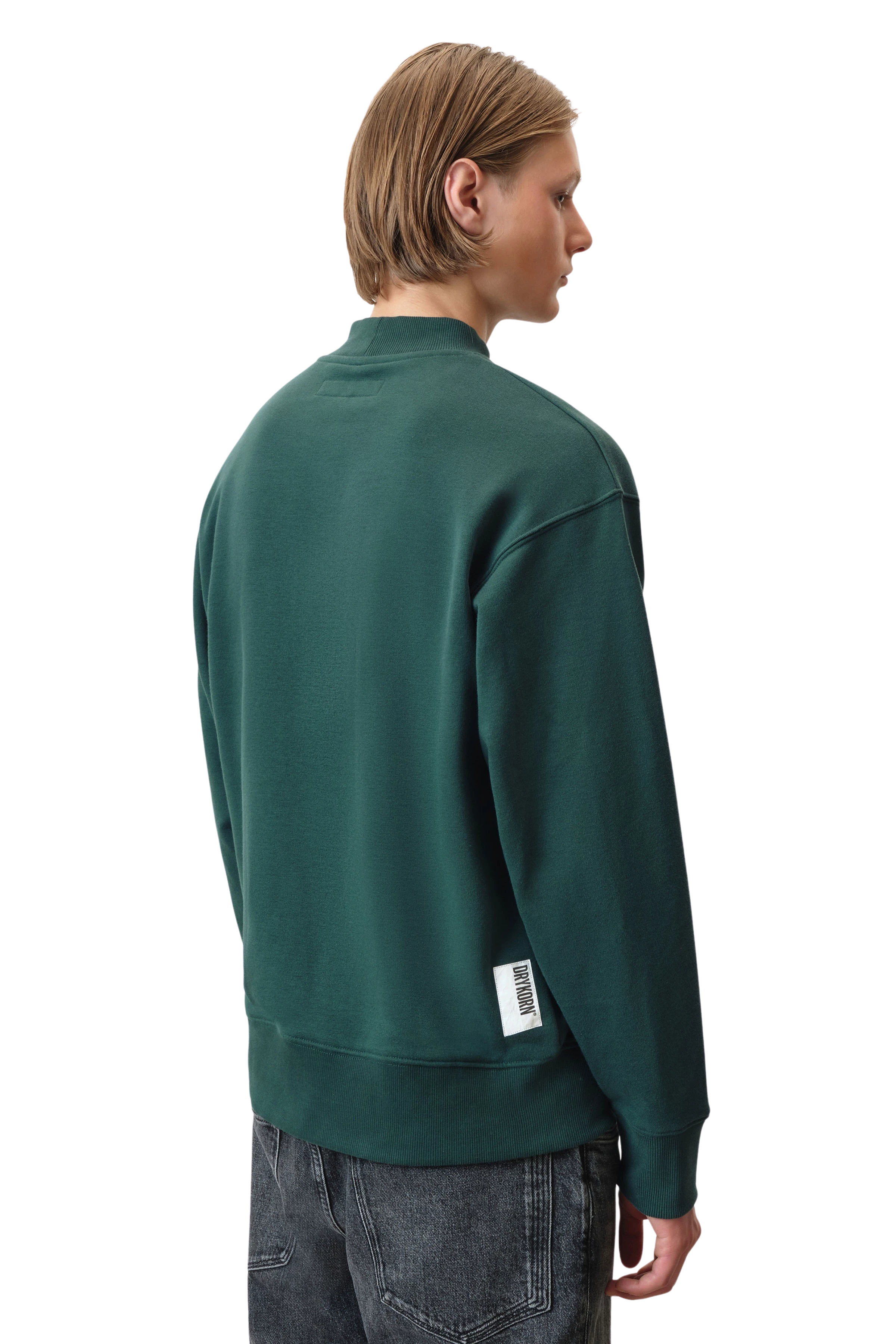 OLIAS - Sweatshirt in French Terry - Herren - grün - Rückansicht