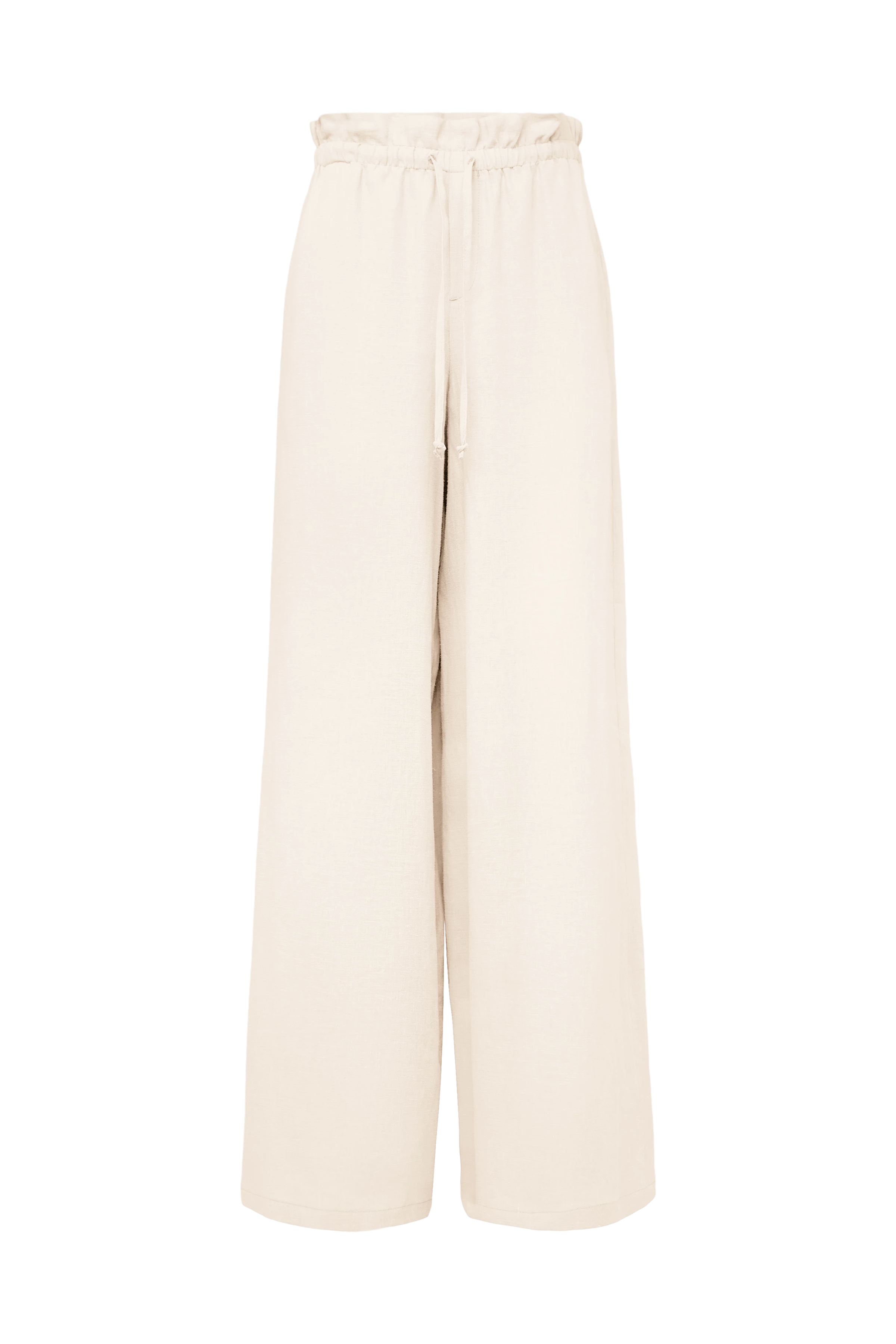 DWINDLE - Pantalon en lin pur - women - blanc cassé - Freisteller Frontansicht