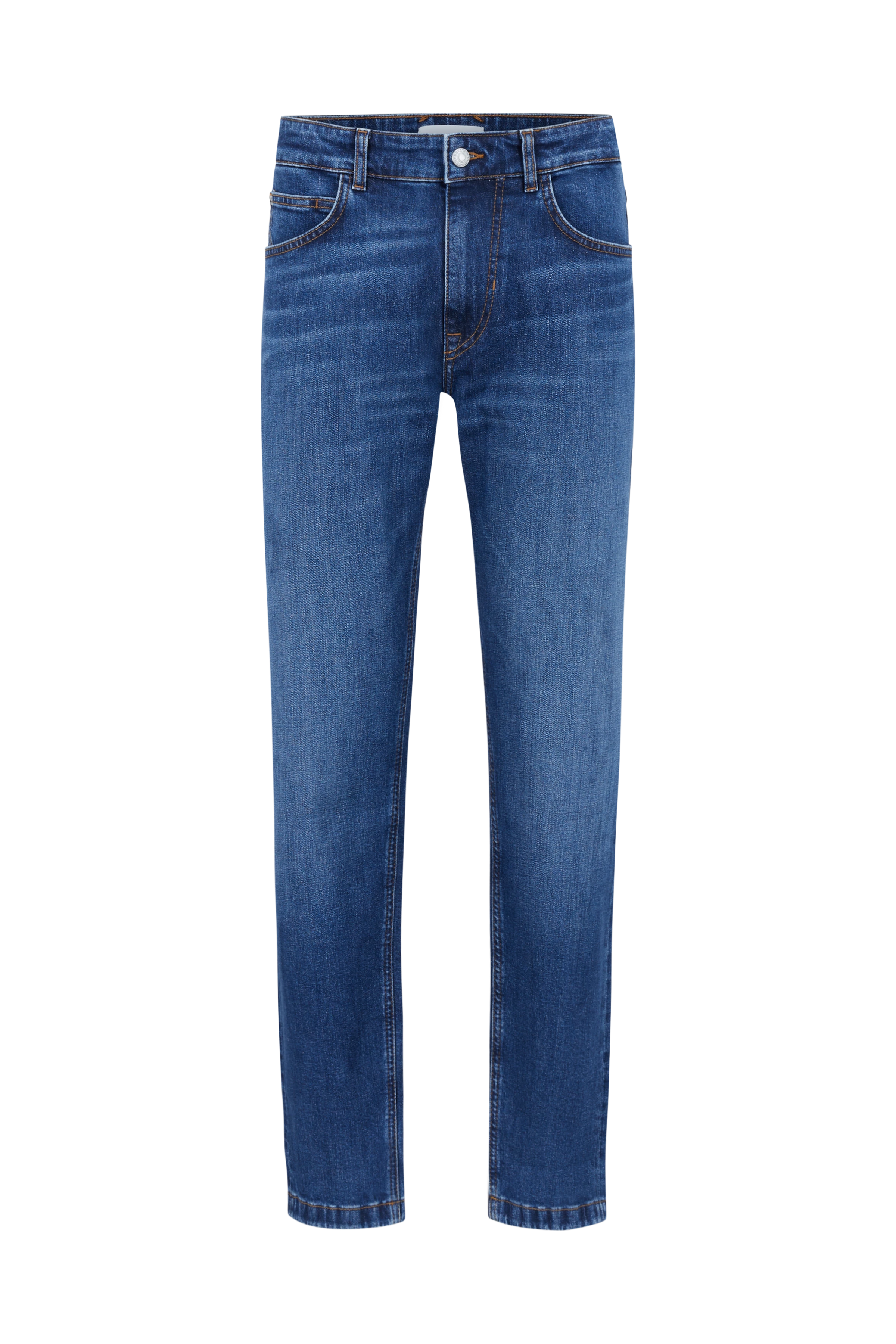 RICC - Slim fit jeans in authentic mid-blue denim - men - blue - Freisteller Frontansicht