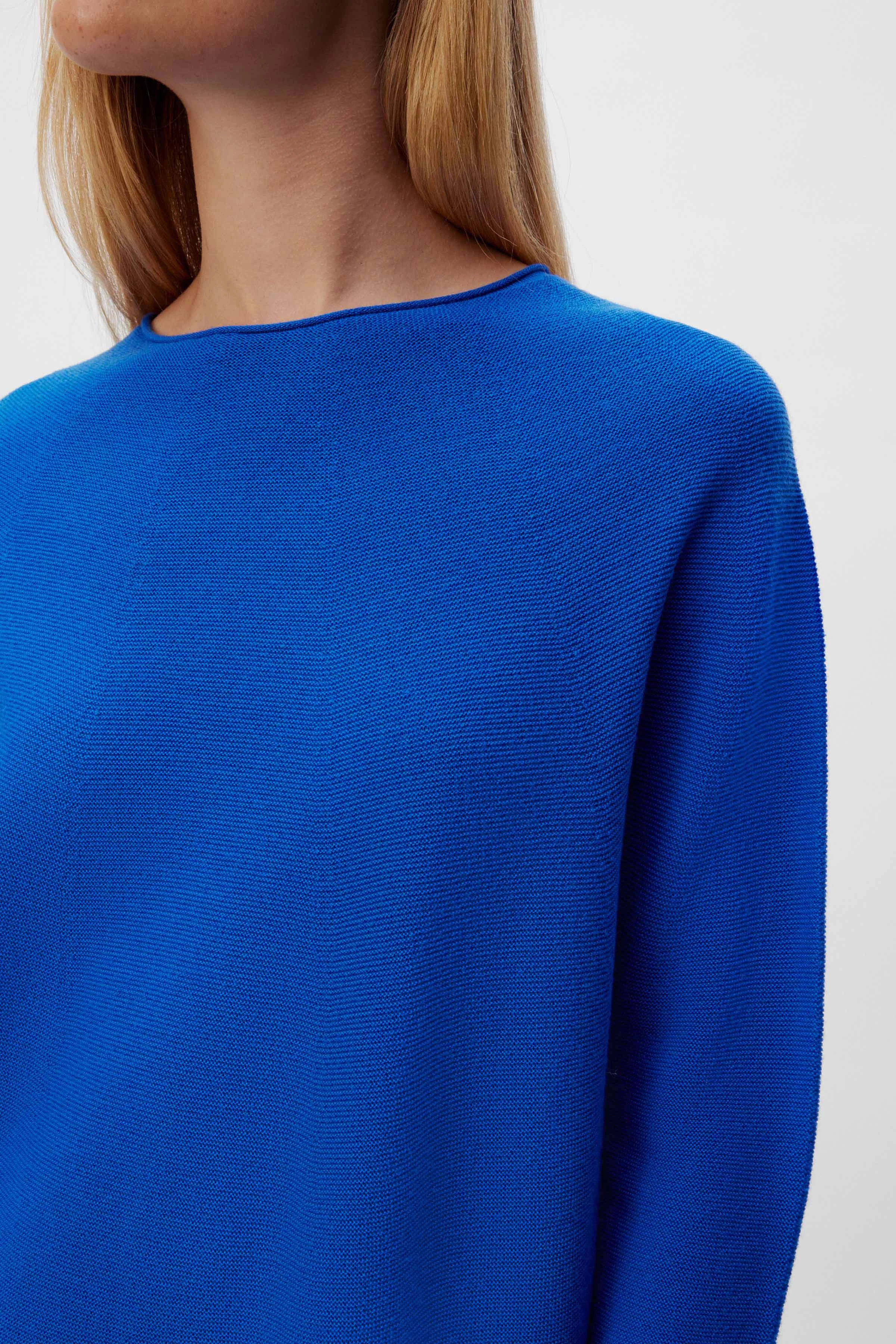 MAILA - Pullover aus reiner Schurwolle - Damen - blau - Seitenansicht