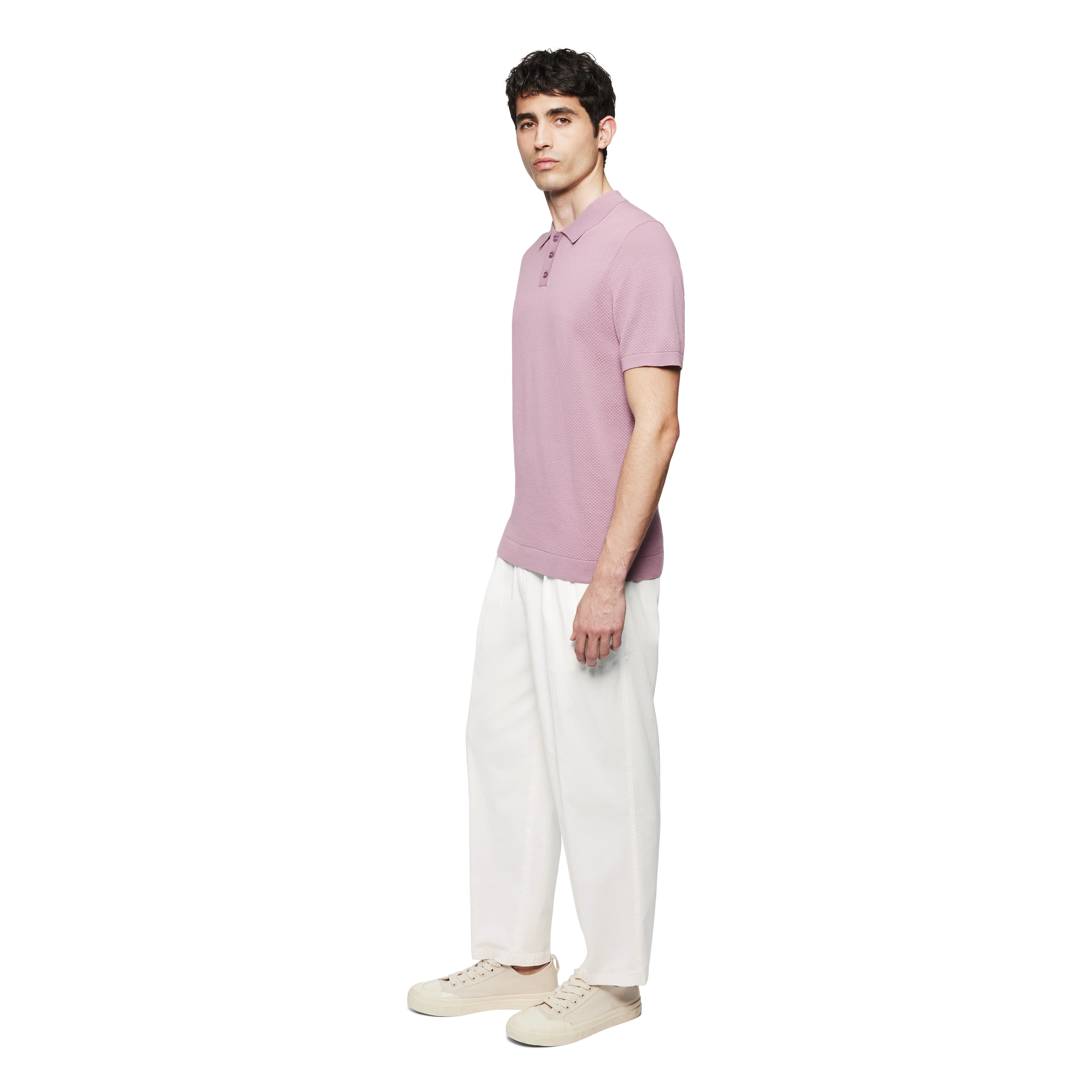 TRITON - Polo-Shirt in Baumwolle - Herren - lila - Seitenansicht