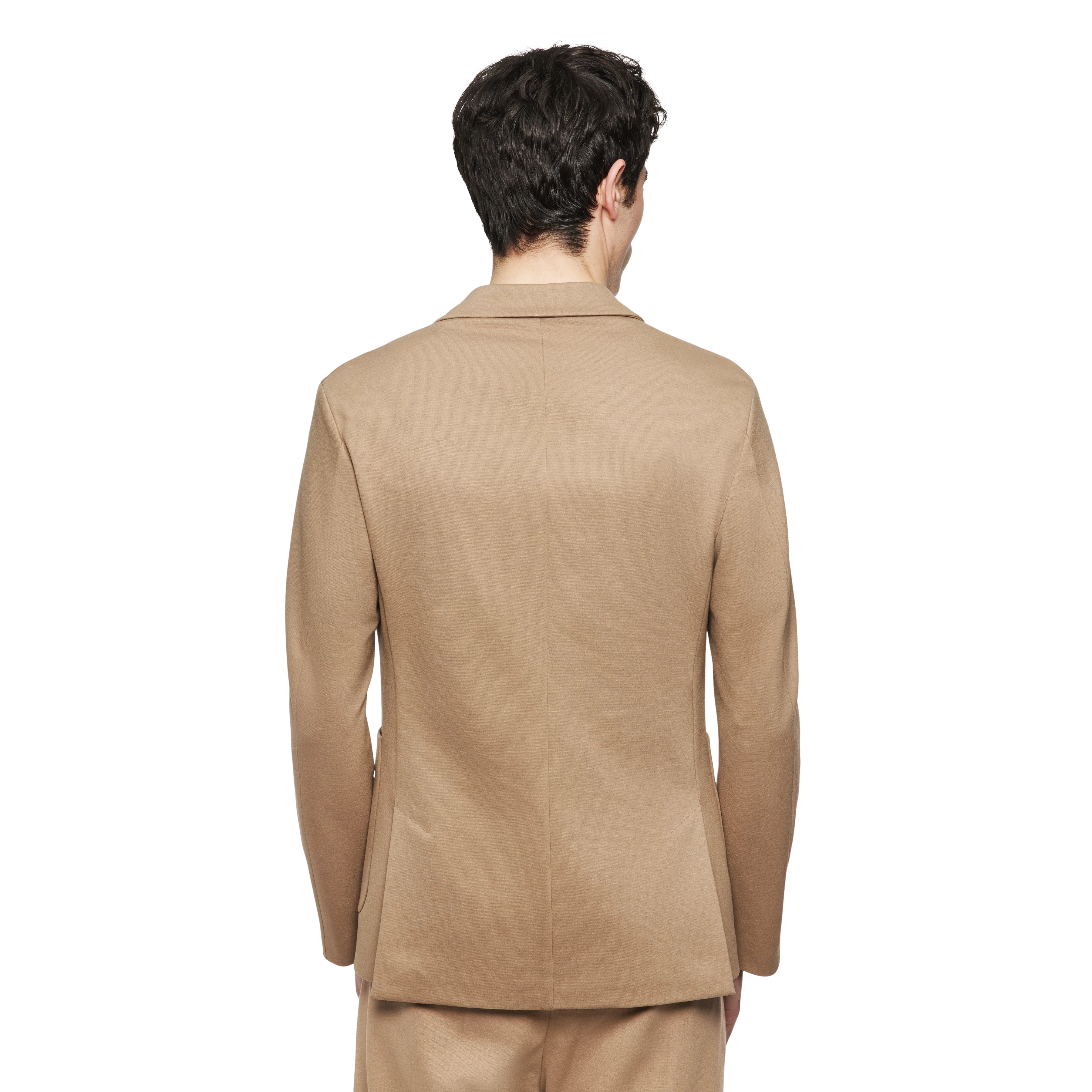 MARLS - Jekker met één rij knopen in jersey - heren - bruin - Rückansicht