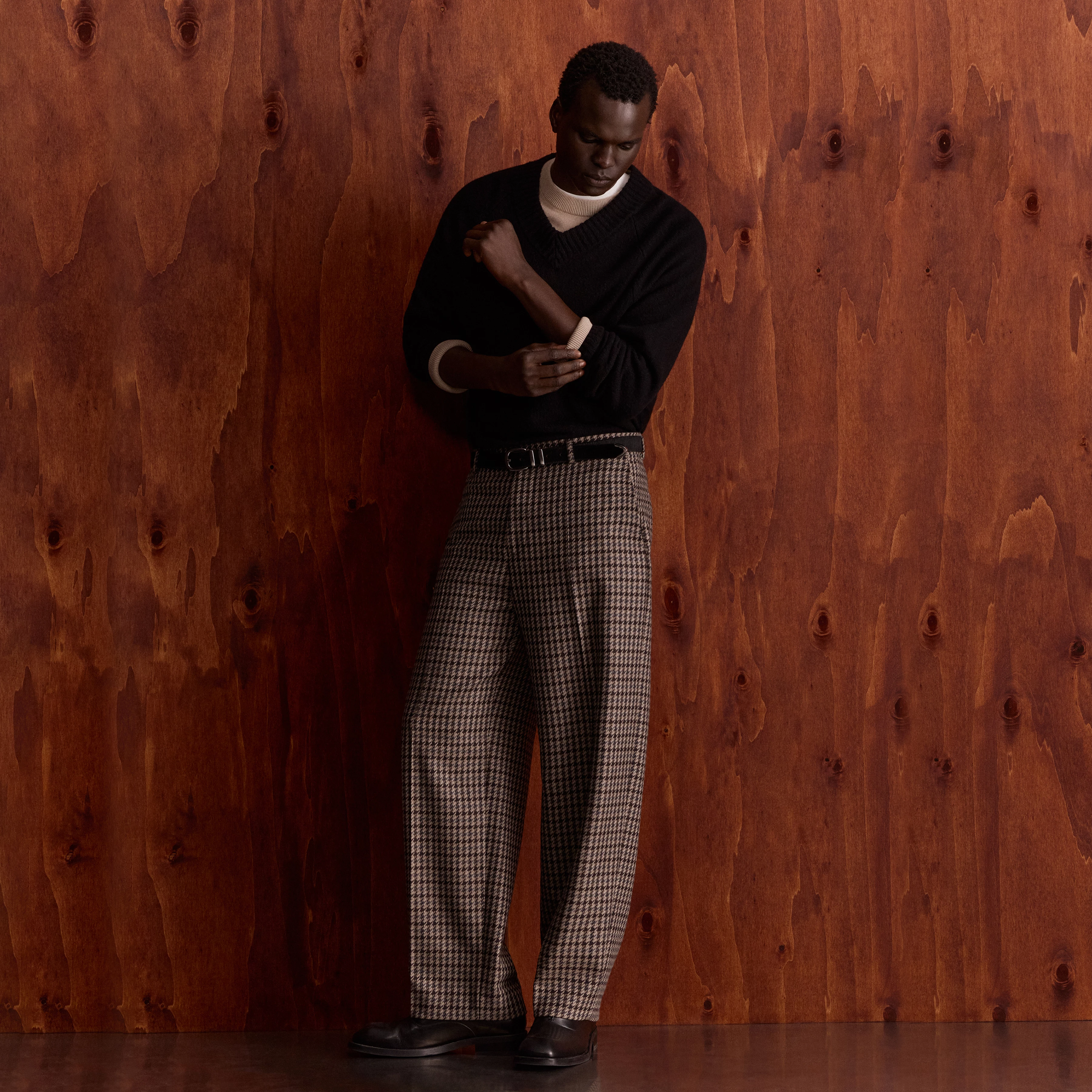 NODACO - Classic trousers in wool blend - men - brown