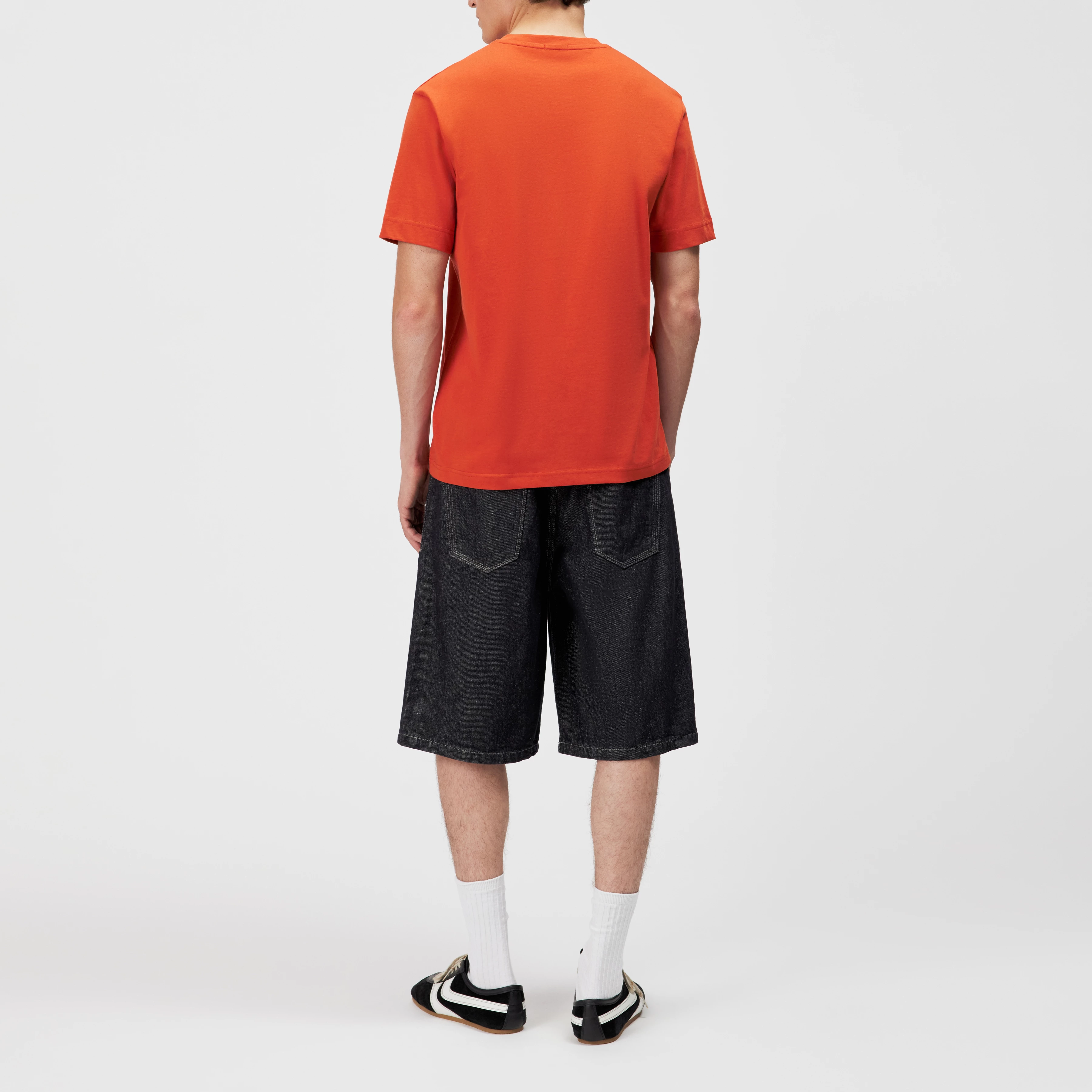 RAPHAEL - T-shirt in pure cotton - men - orange - Rückansicht