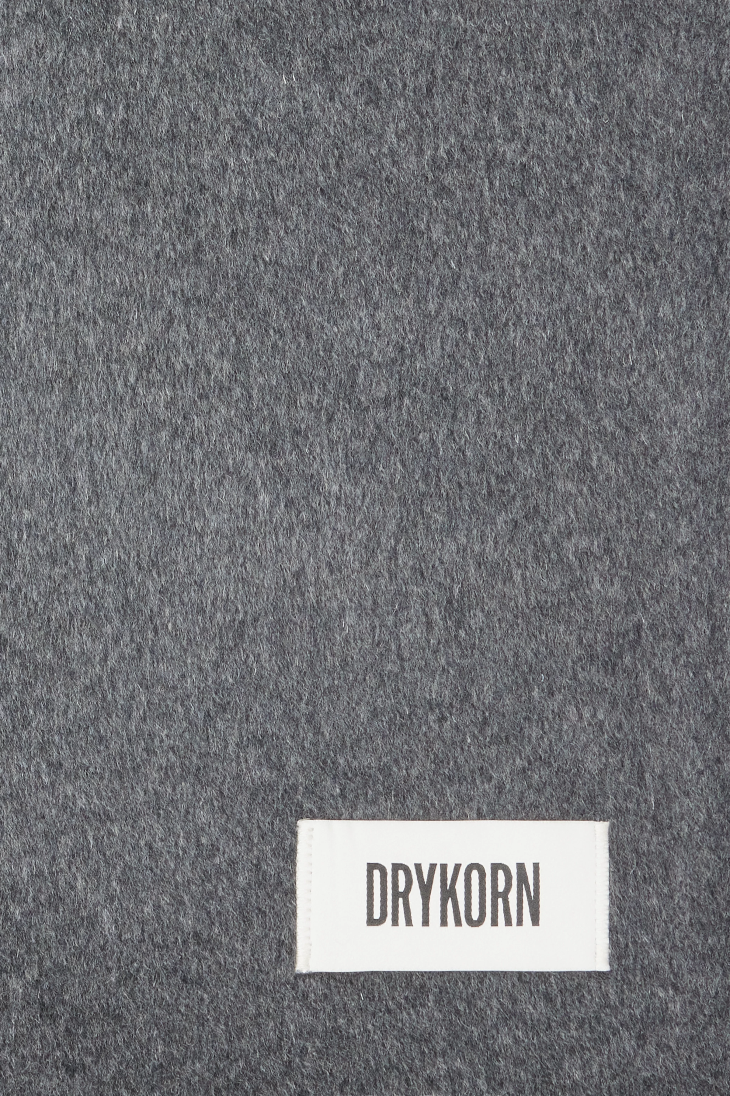 JARI - Scarf in double-faced wool - unisex - grey - Freisteller Detailansicht