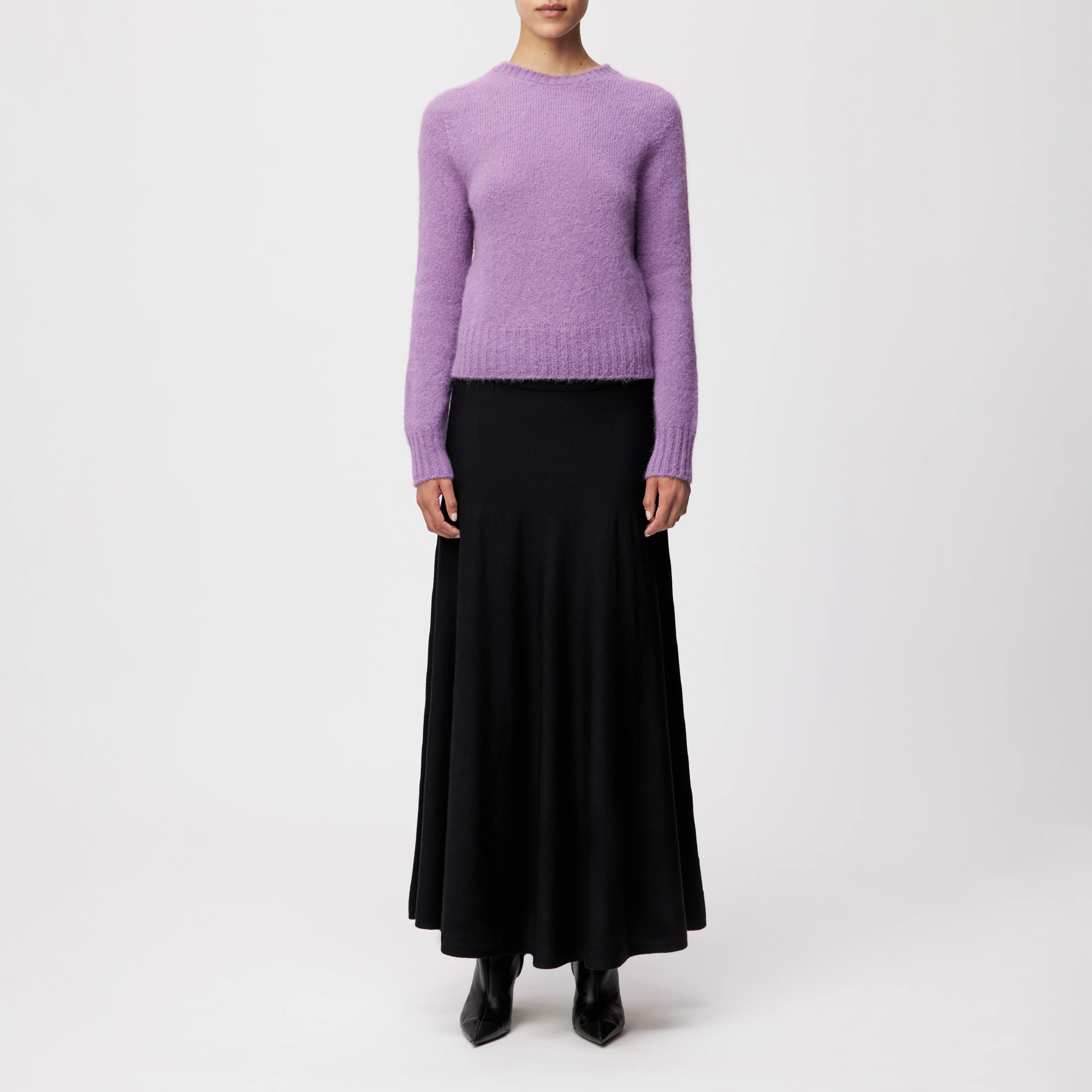 FIDA - Sweater in luxurious alpaca blend - women - purple - Ganzkörper-Frontansicht