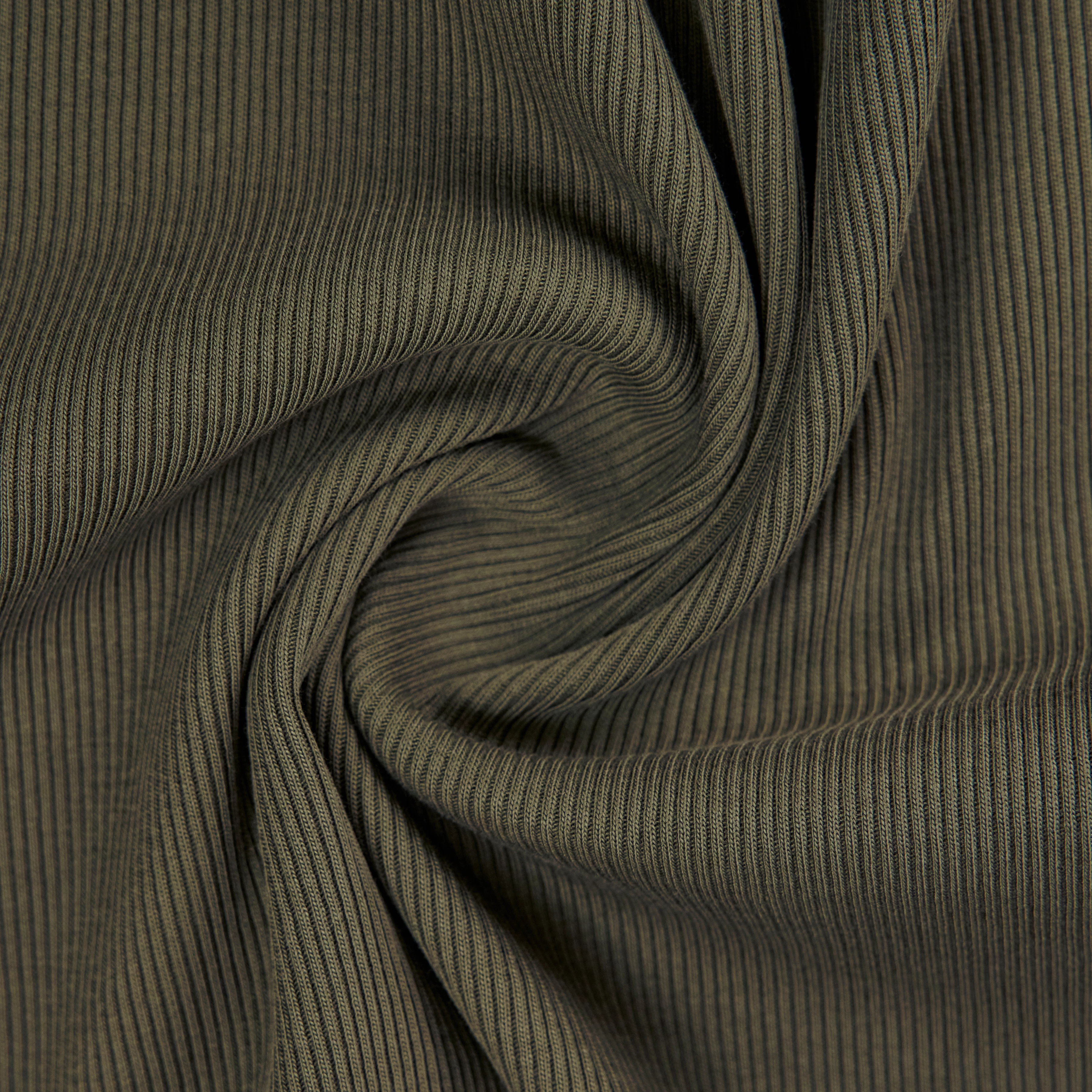NATHAN - Body-fitted ribbed cotton tank top - men - green - Materialbild (B2C)
