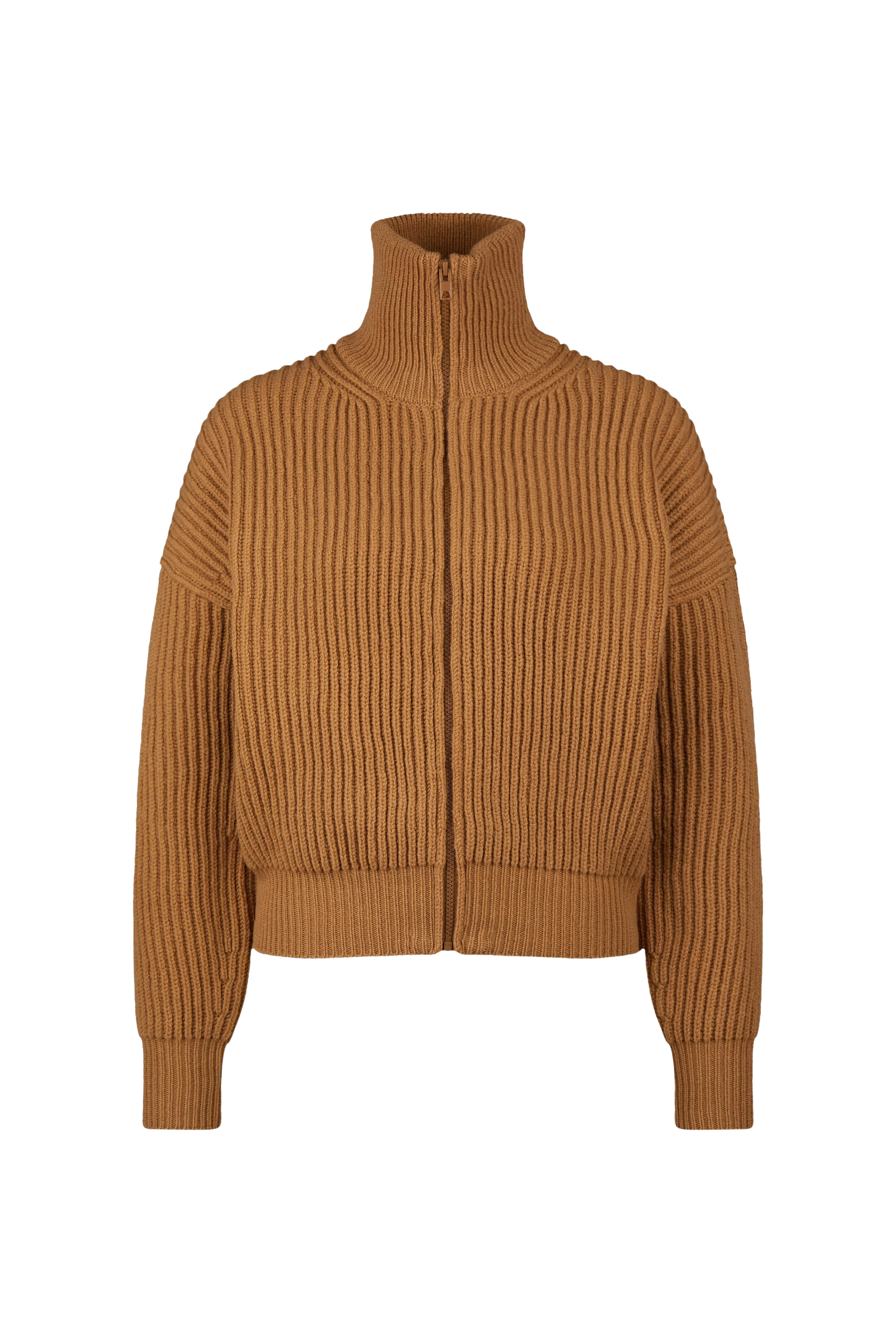 WILMI - Strickjacke in Schurwolle - Damen - braun - Freisteller Frontansicht