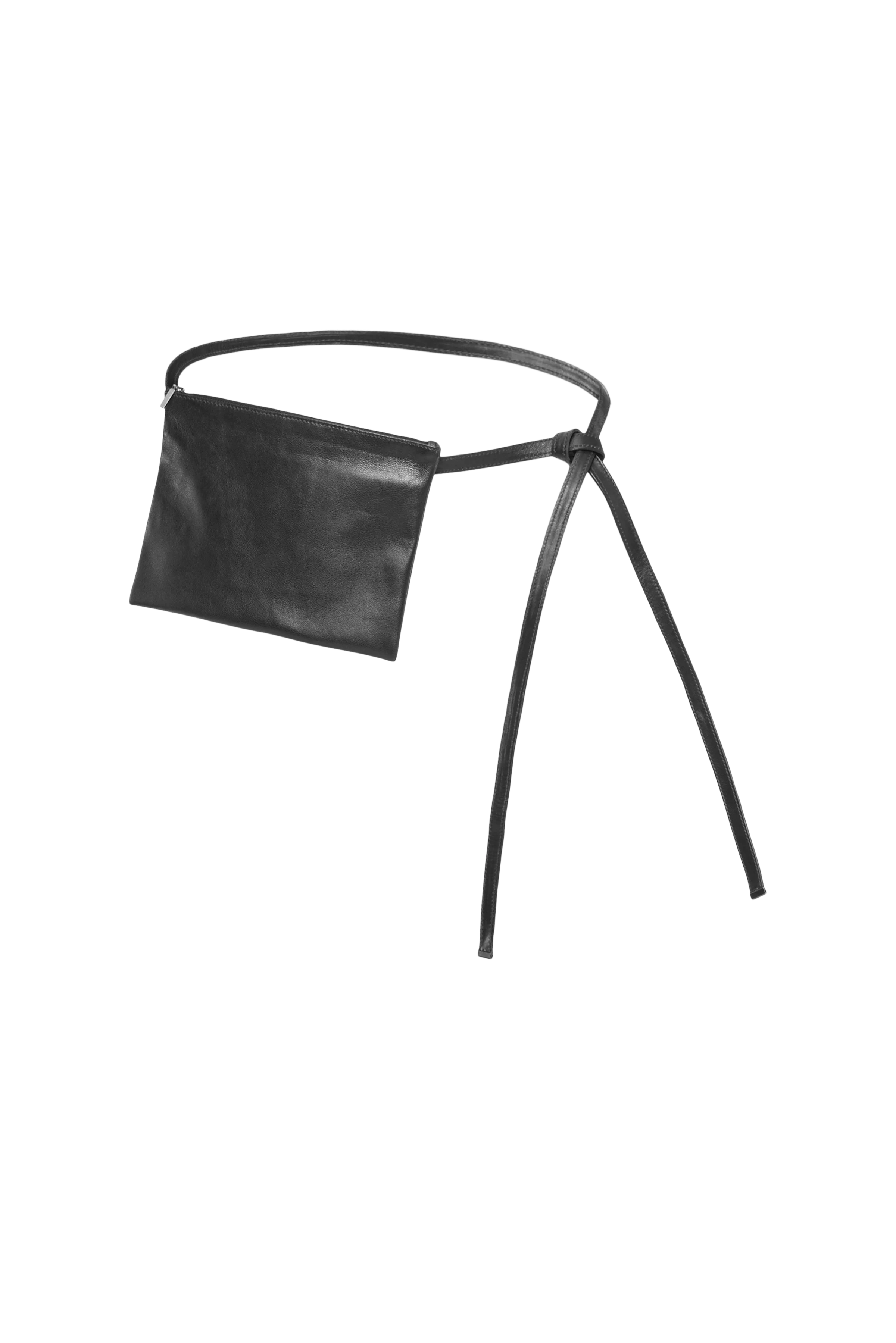 KASULA - Gürtel in Leder - Unisex - schwarz - Freisteller Frontansicht