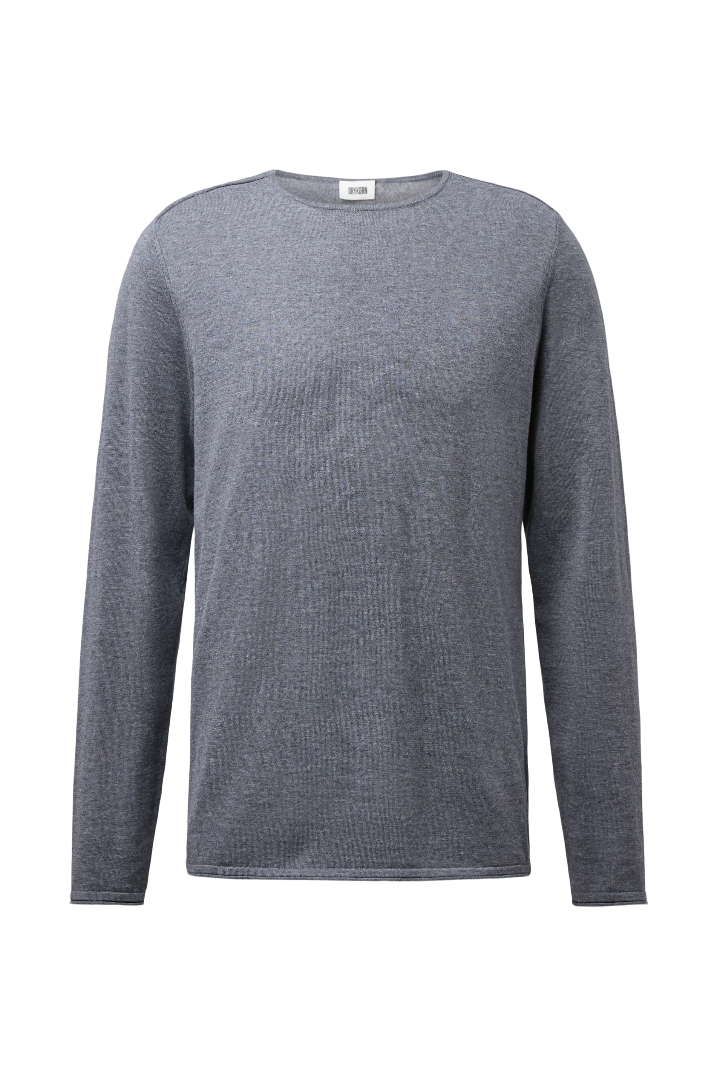 RIKONO - Knitted jumper in clean cotton - men - grey - Freisteller Frontansicht