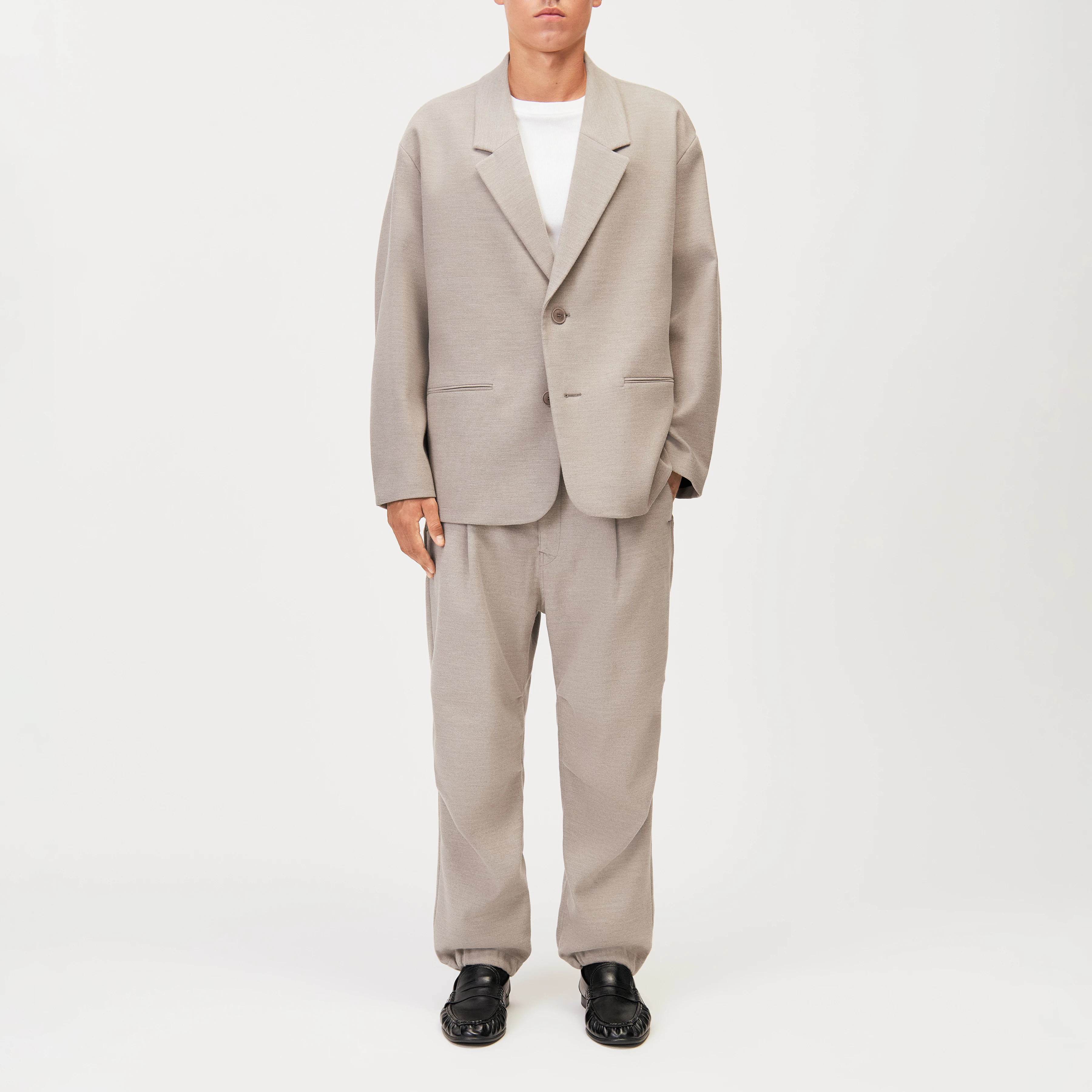 LIROG_C - Utility Pants in Flanell - Herren - braun - Ganzkörper-Frontansicht