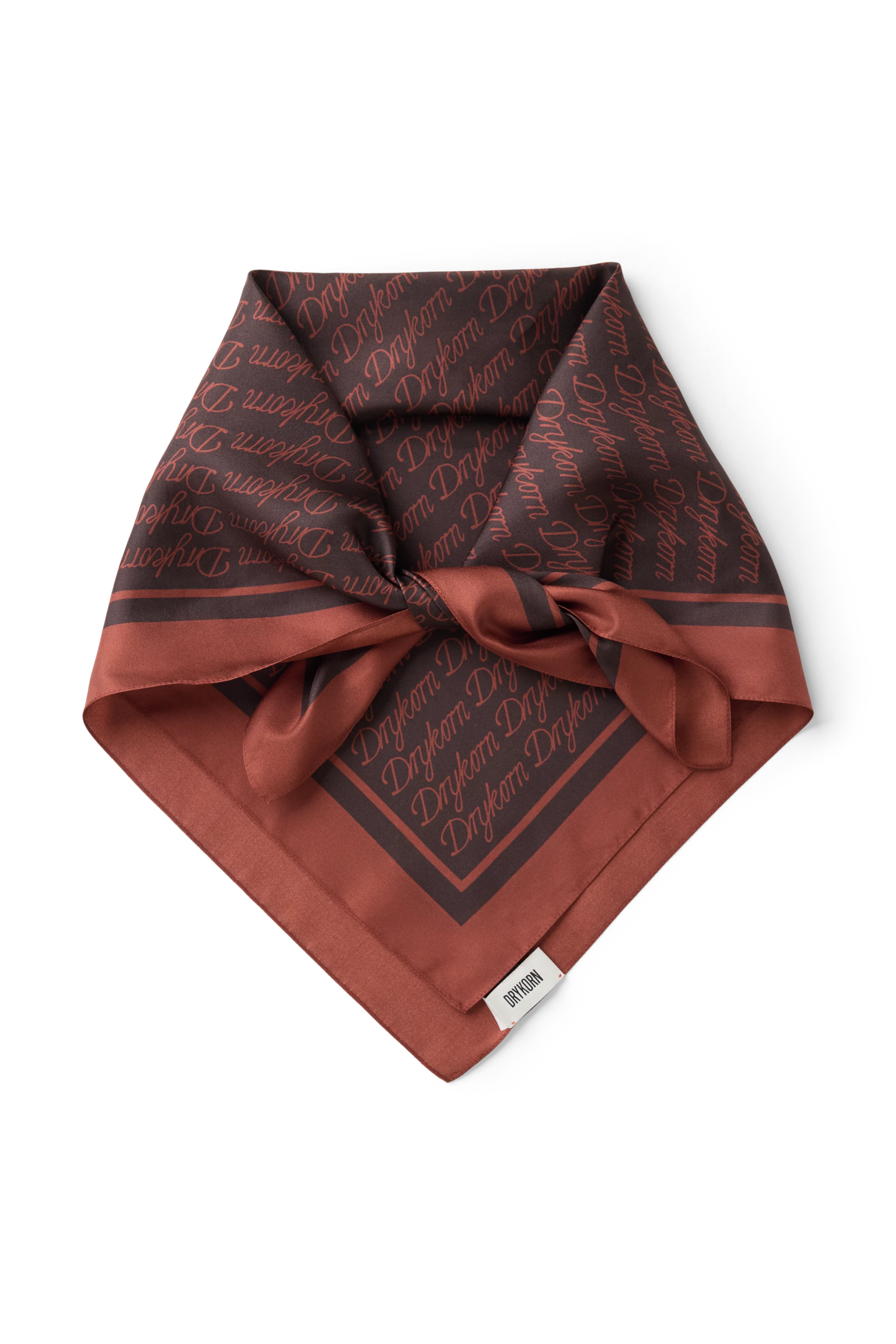 FANYA - All-over logo print scarf - unisex - brown - Freisteller Frontansicht