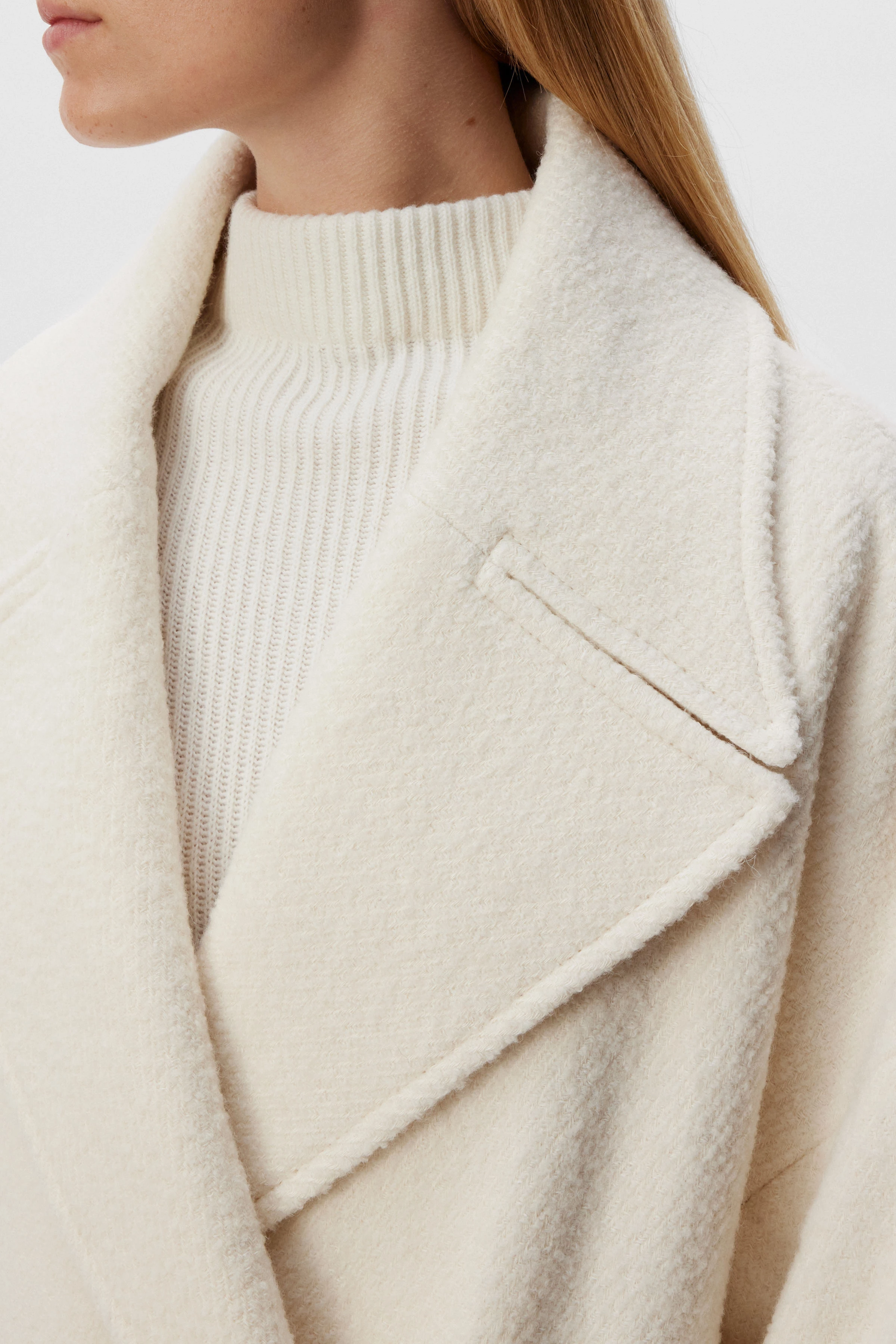 RUNCOM - Bouclé Cabanjacke - Damen - off white - Seitenansicht