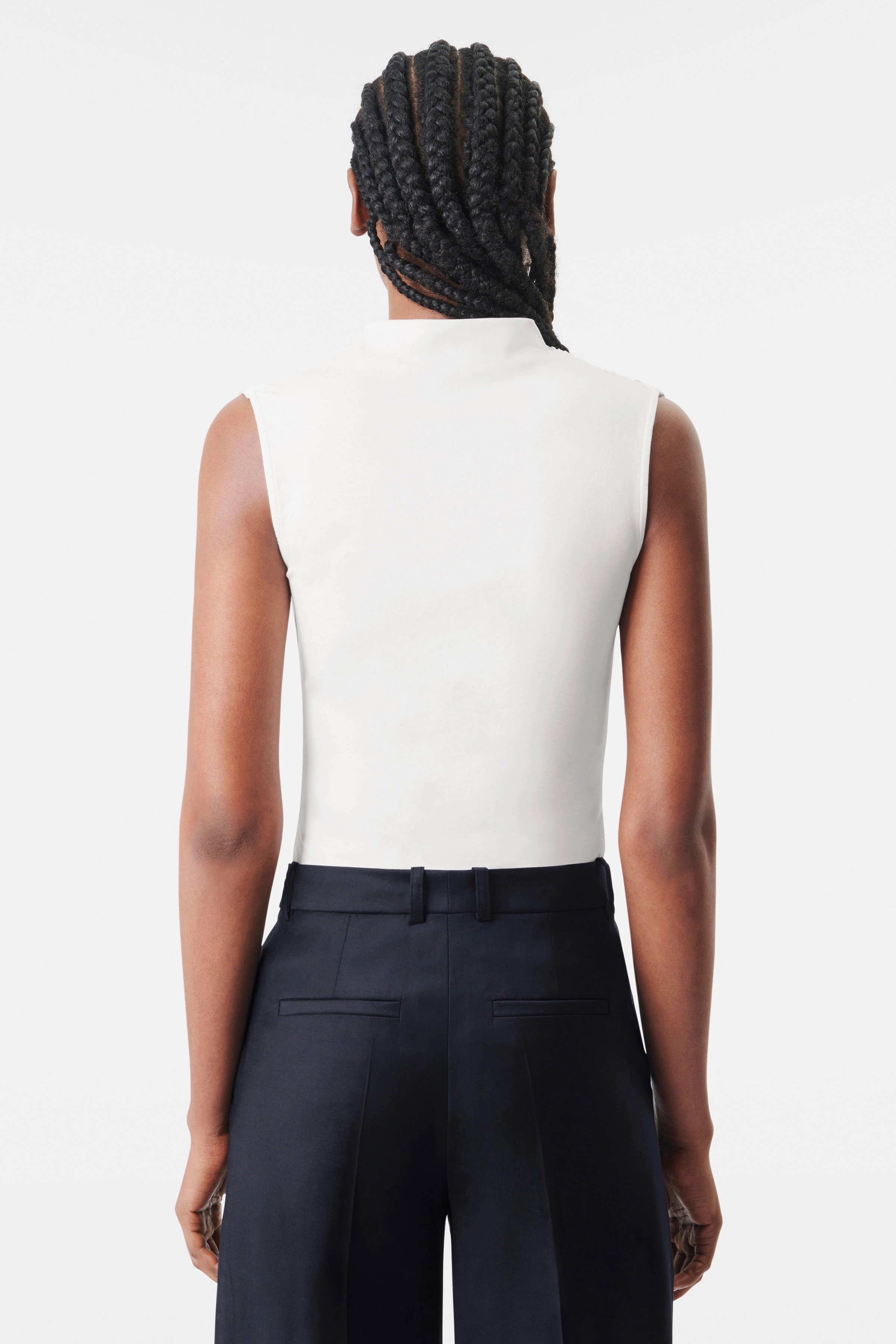 BEATRESSE - Ärmelloses Jerseytop in Lyocell-Mix - Damen - off white - Rückansicht