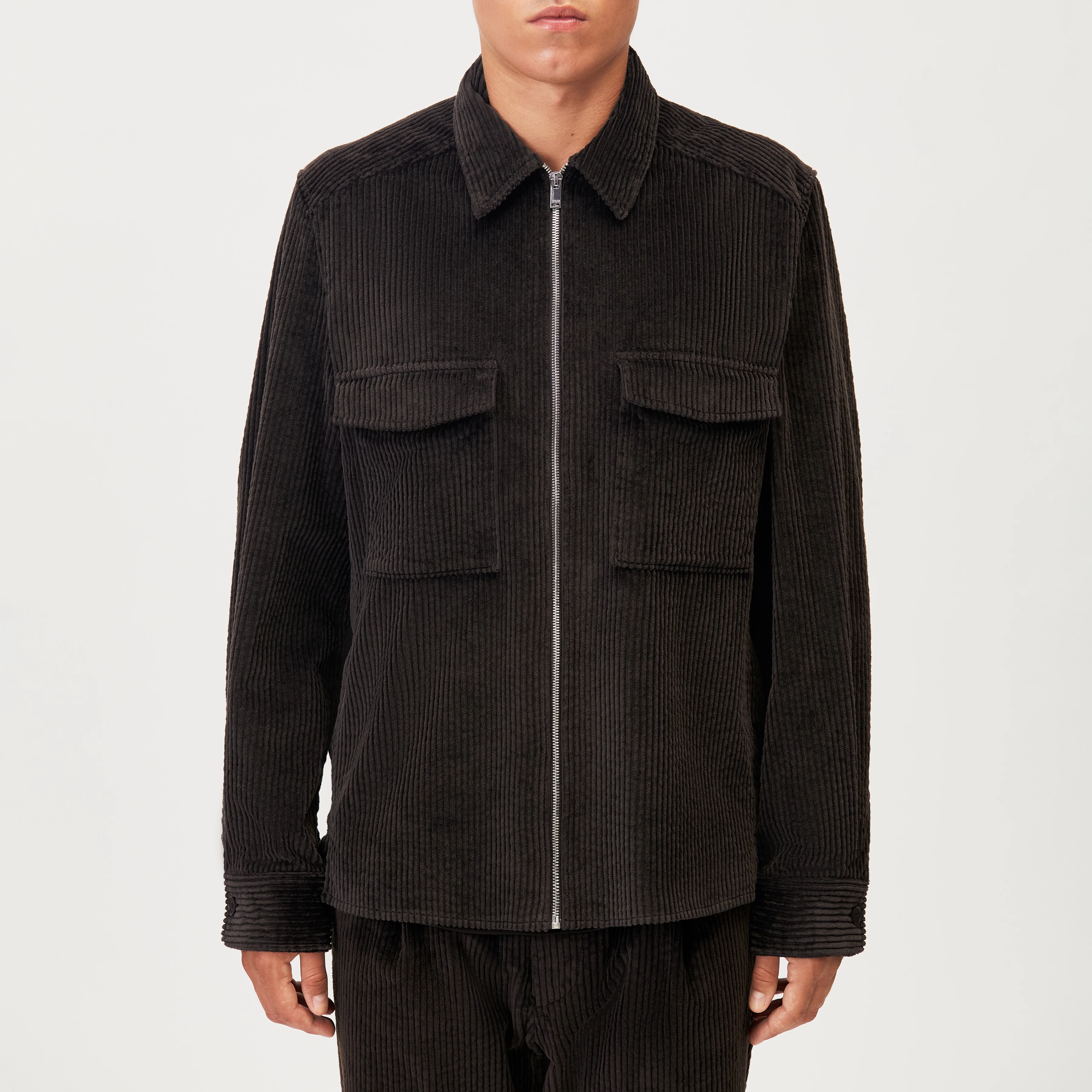 GUNRAY_Z - Relaxed Fit Overshirt in Breitcord - Herren - braun - Frontansicht