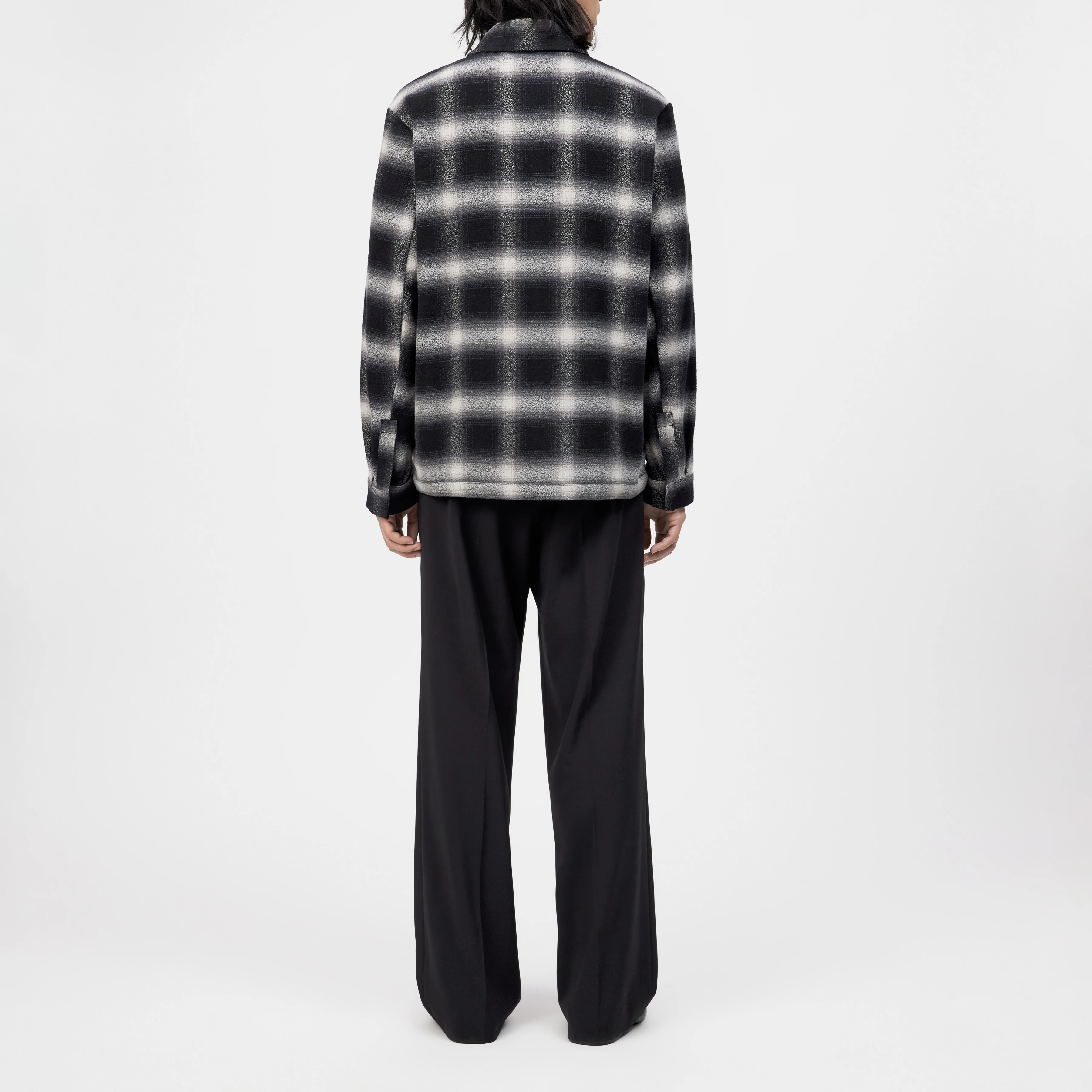 NIKANO - Shirt jacket in pure cotton - men - black - Rückansicht