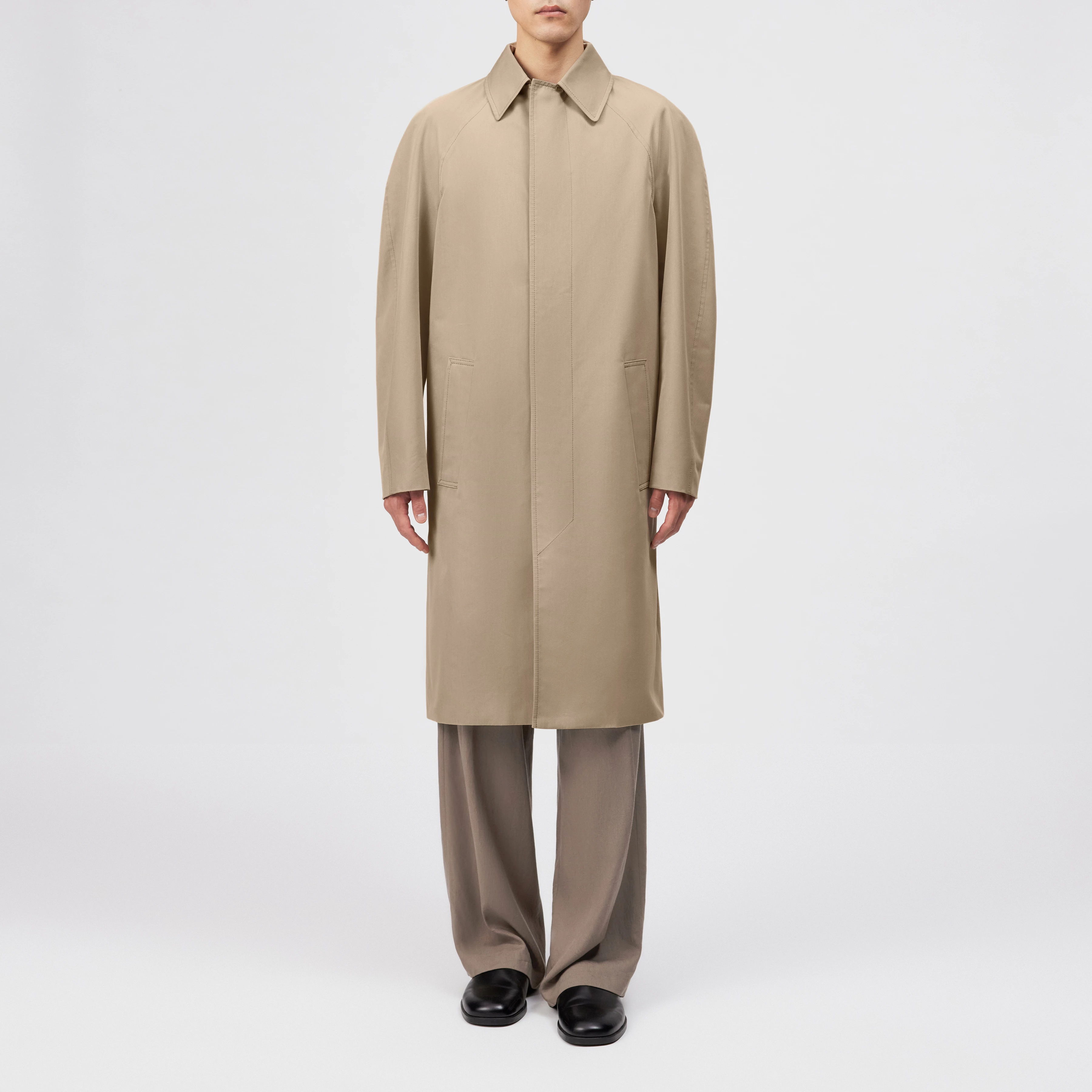 COSMANO_2 - Carcoat Gabardine Coat - men - brown - Frontansicht