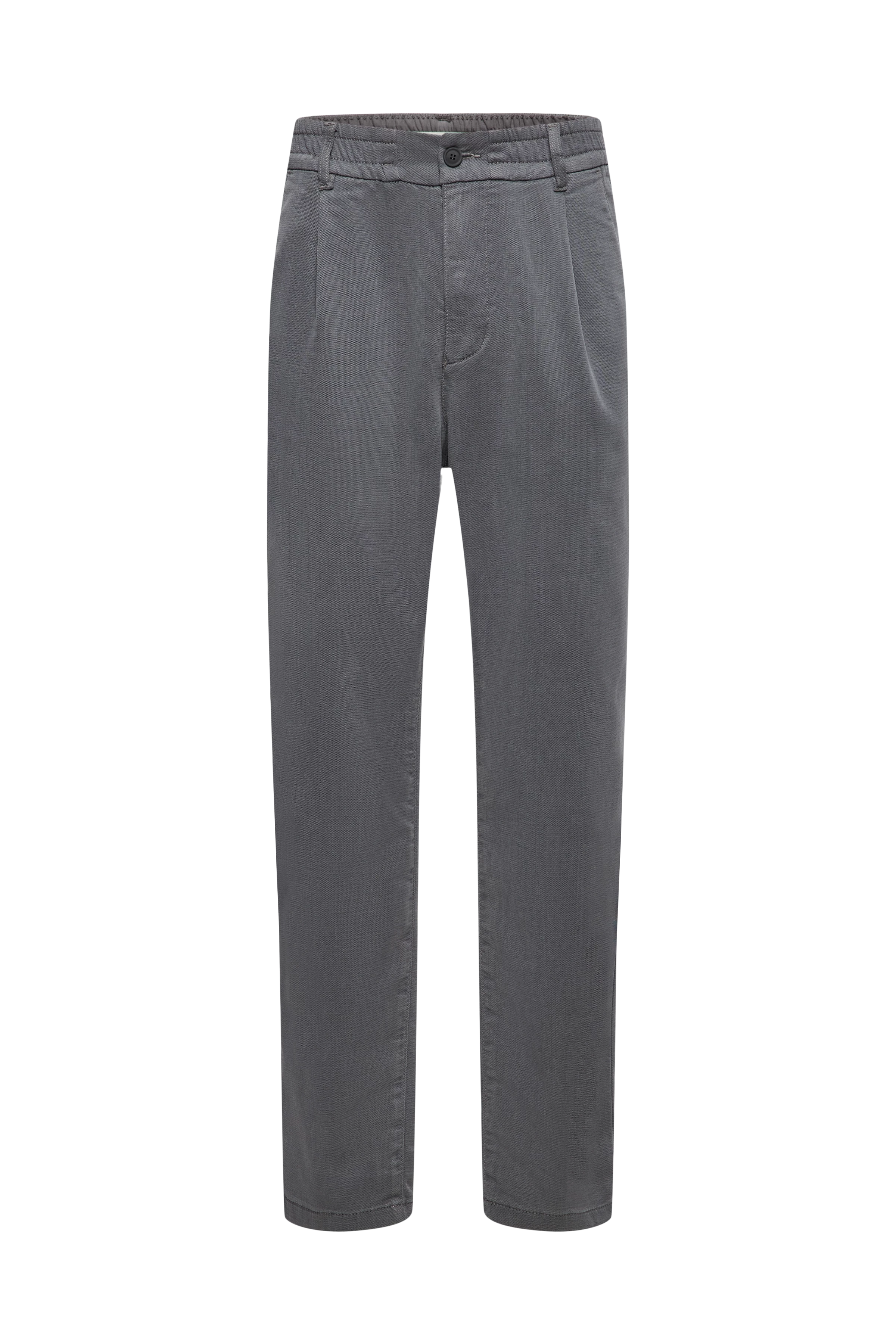 CHASY_RGLR - Casual trousers with pleats in a lyocell-cotton blend - men - grey - Freisteller Frontansicht