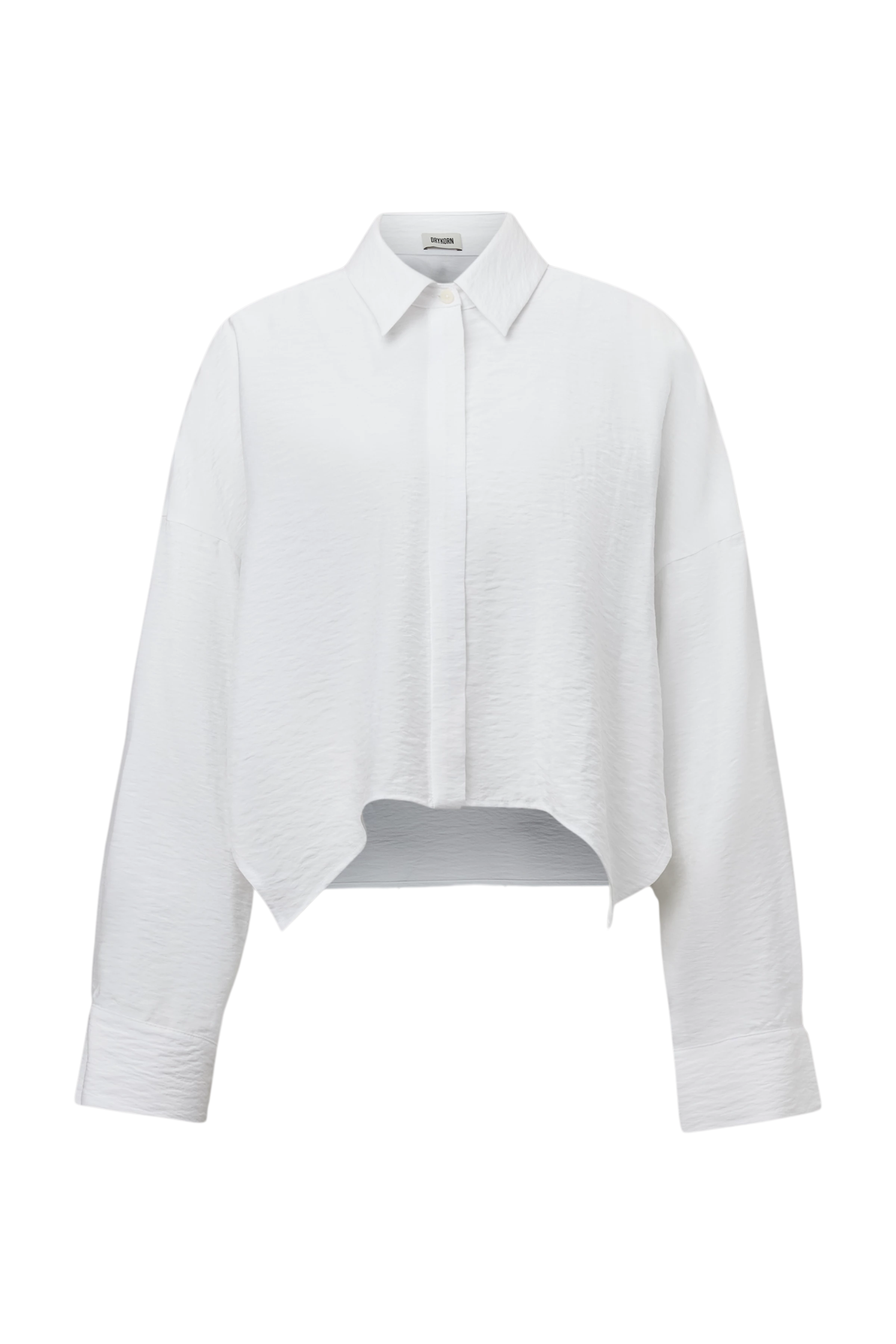 OSHIA - Oversized viscose-blend shirt blouse - women - white - Freisteller Frontansicht