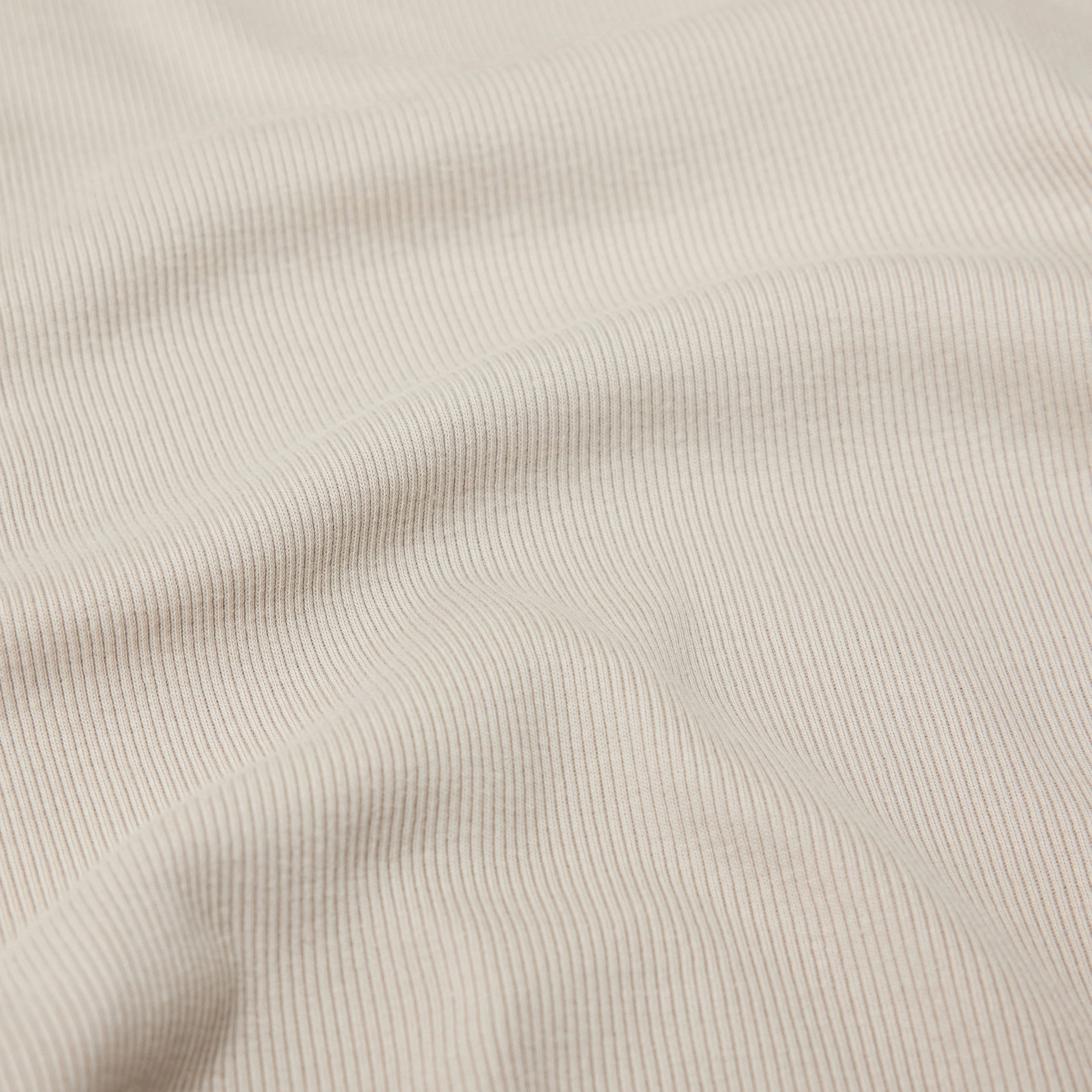 OLINA - Round-neck tank top in ribbed cotton - women - beige - Materialbild (B2C)