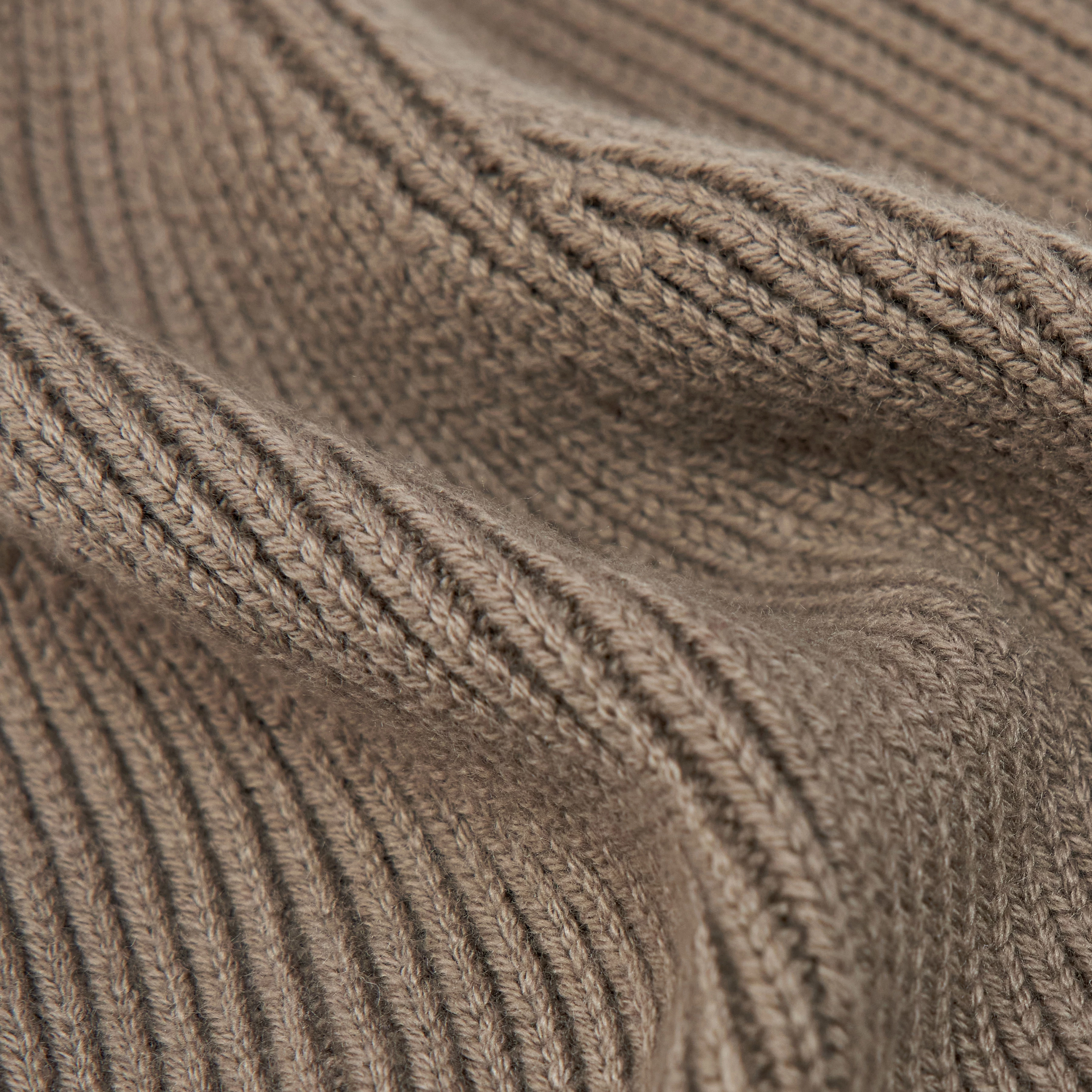 LOAH_3 - Beanie in cotton blend - unisex - brown - Materialbild (B2C)